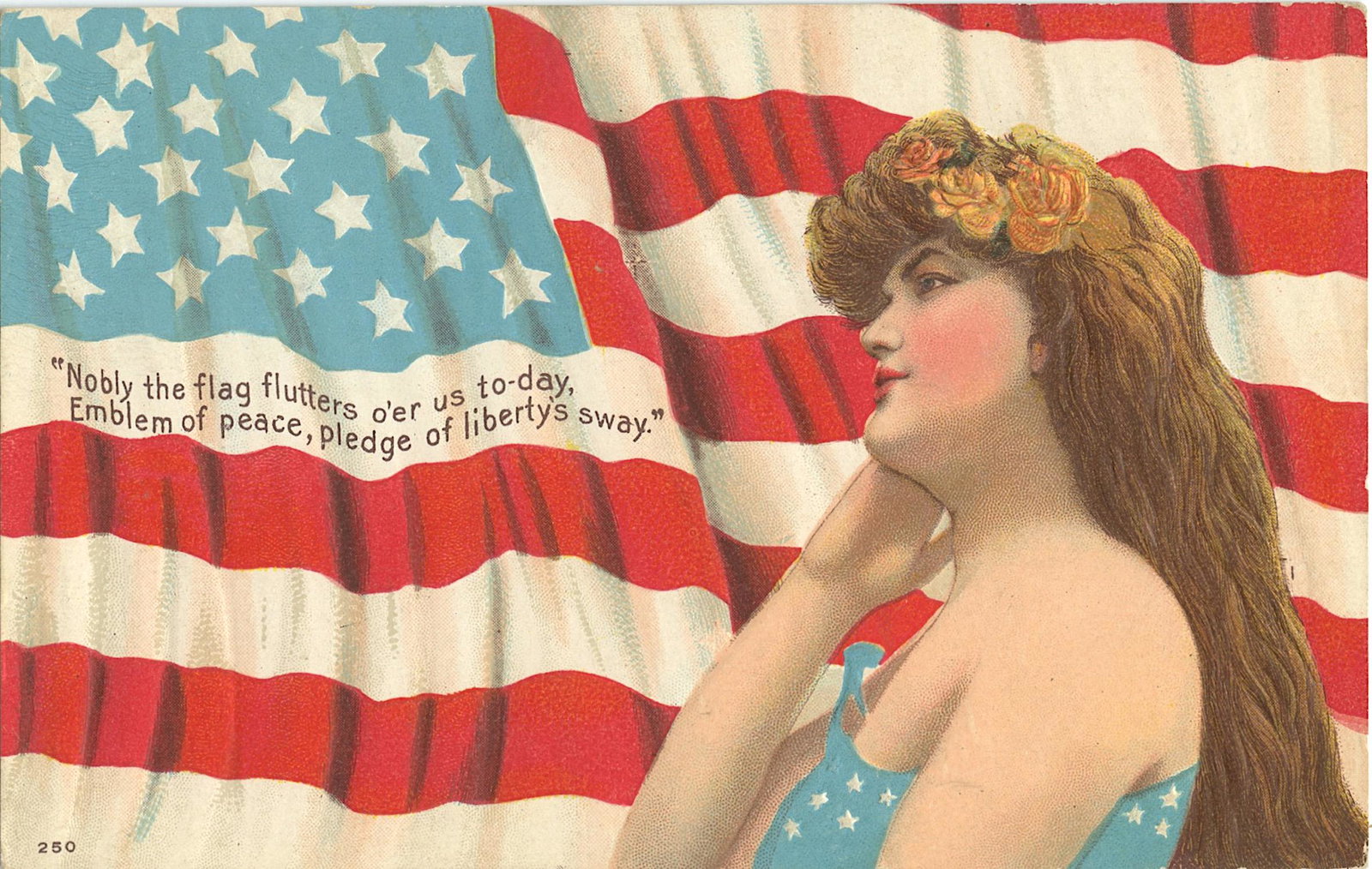 Vintage Rare Early  American Postcard 4th Of July (1 of 2)