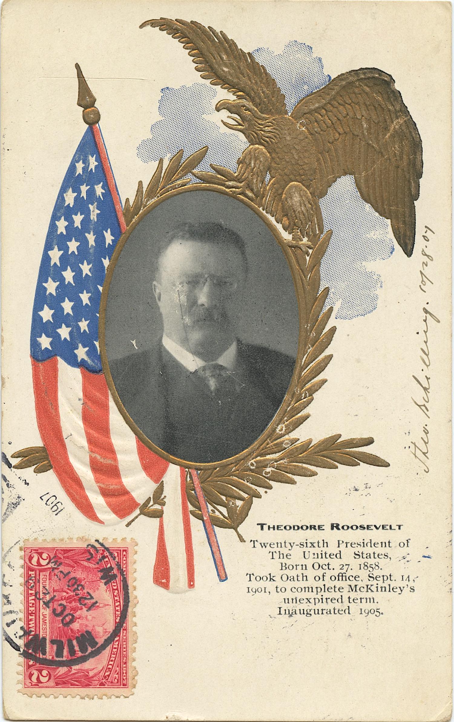 Antique Vintage Americana Postcard Roosevelt (1 of 2)