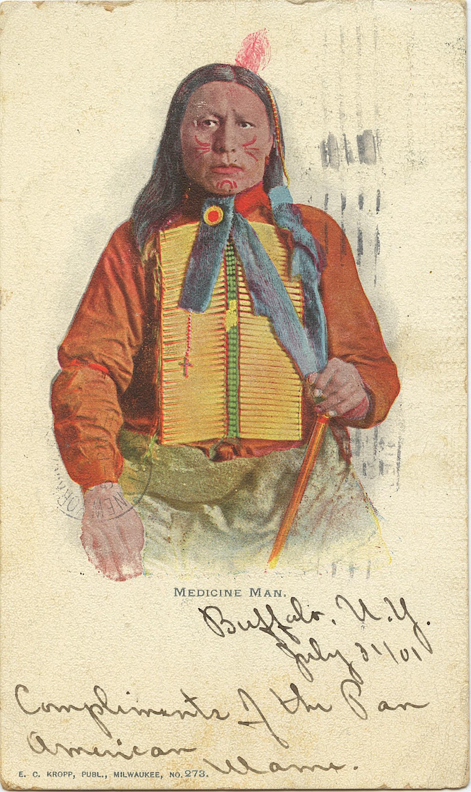 Antique Vintage Americana Postcard Indian Native (1 of 2)