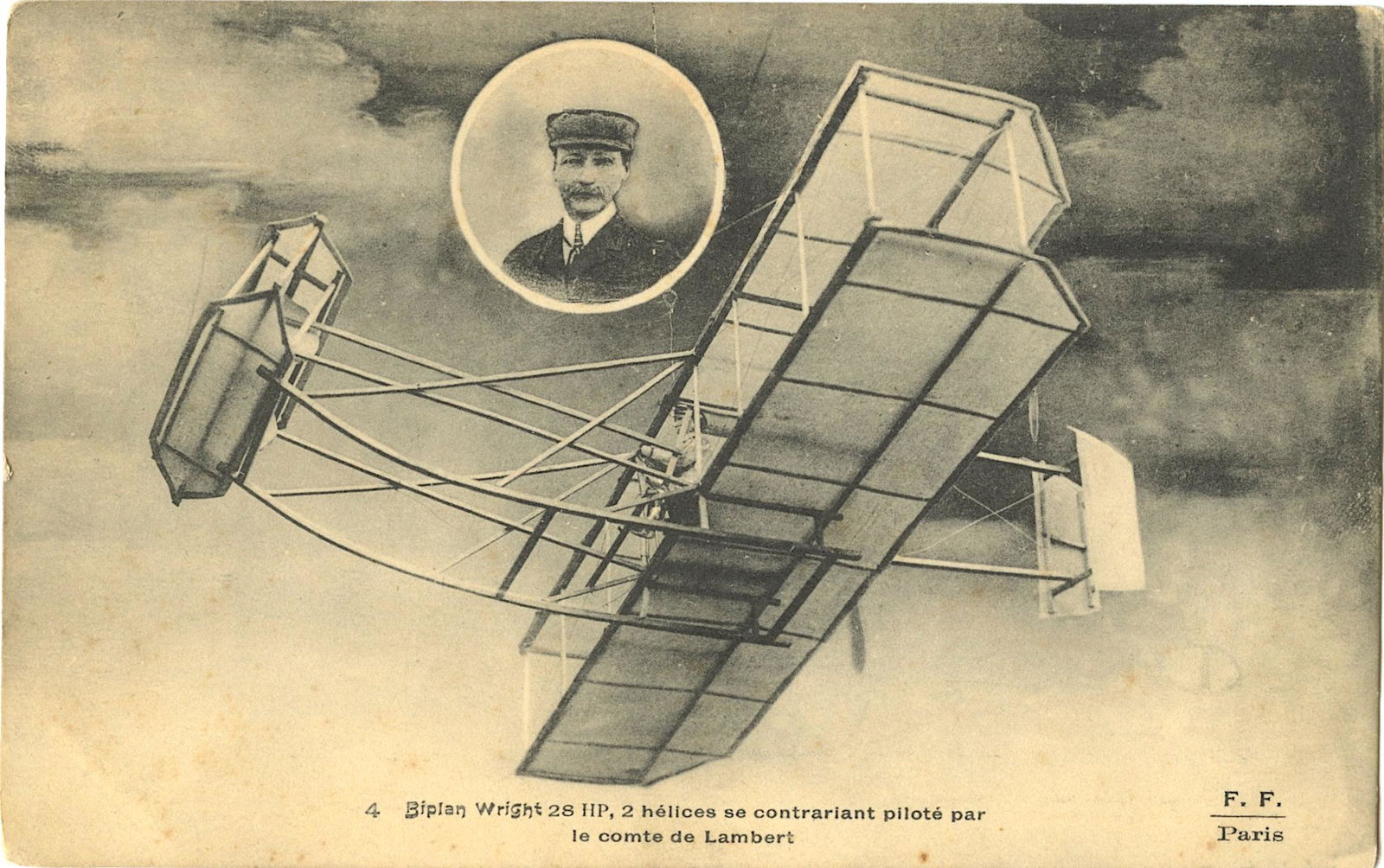 Antique / Vintage Pioneers Aviation Postcard 1900s - (1 of 2)