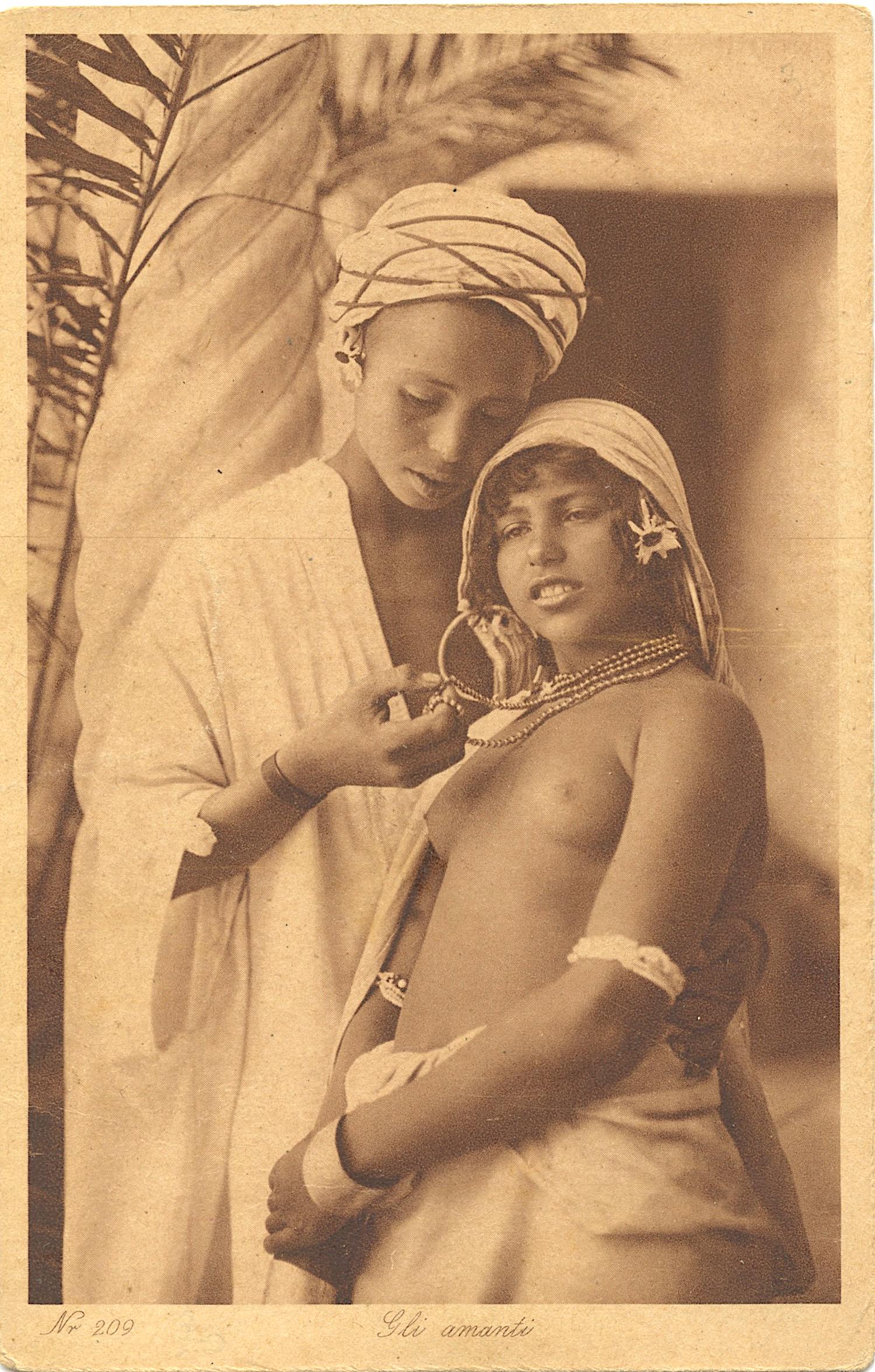 Antique / Vintage Mauresque Female Postcard 1900s - (1 of 2)