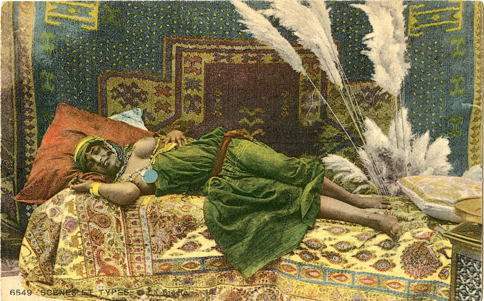 Antique / Vintage Mauresque Female Postcard 1900s - (1 of 2)