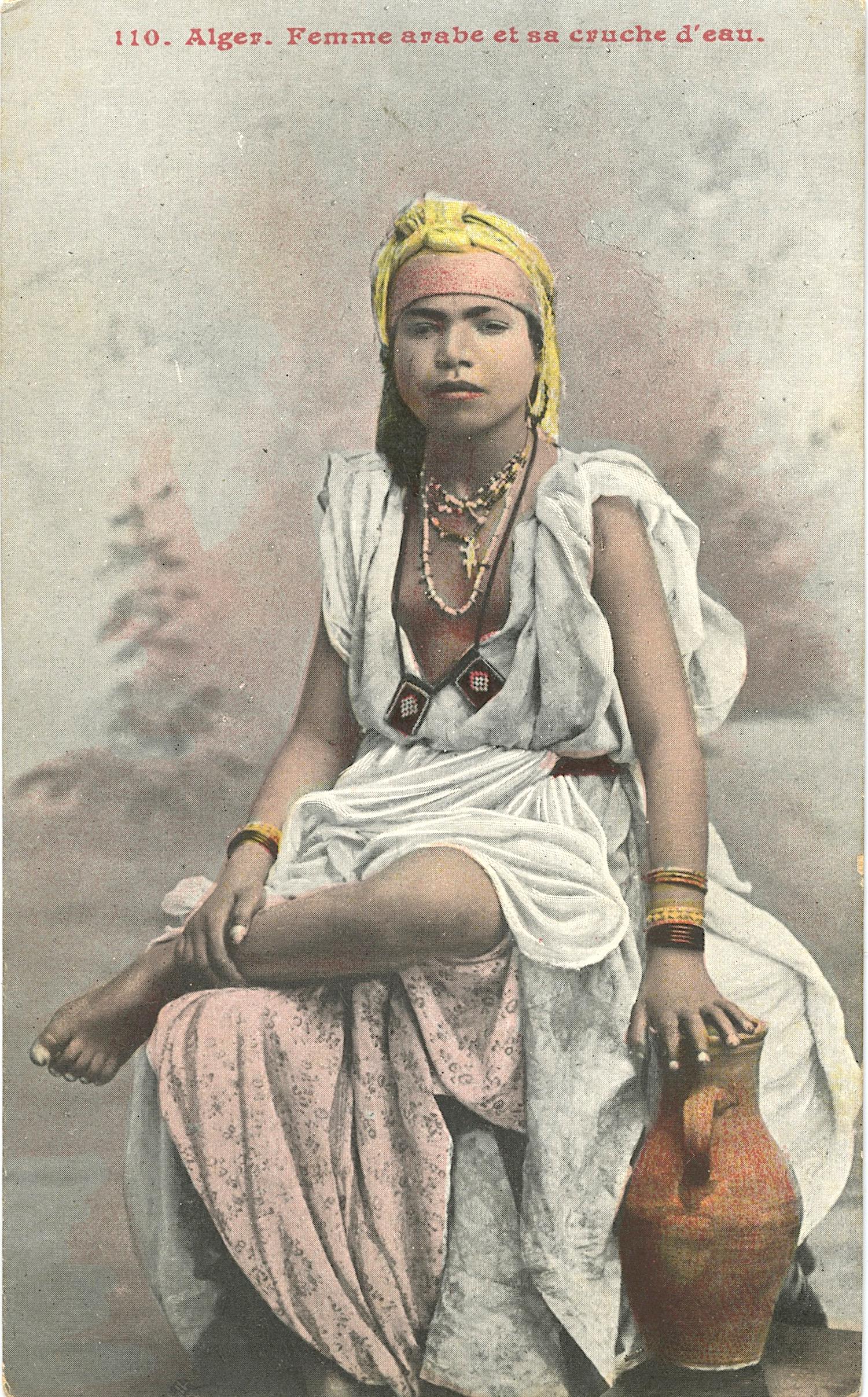 Antique / Vintage Mauresque Female Postcard 1900s - (1 of 2)