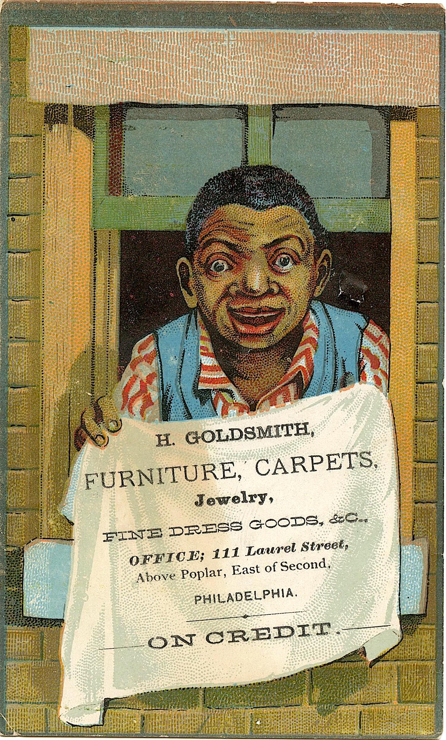 Antique American Rare Tradecard with Illustration (1 of 2)