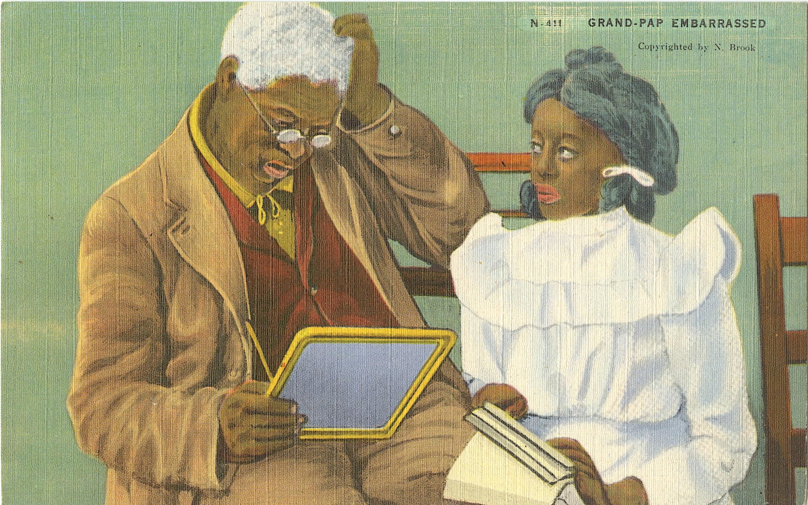 Antique Rare African American Postcard: The dimensions are Approx. 5.5" x 3.75". This lot is located in Boca Raton, Fl and its shipment will be made directly by Artelisted. Shipping insurance is the responsibility of the buyer. Ask us if yo