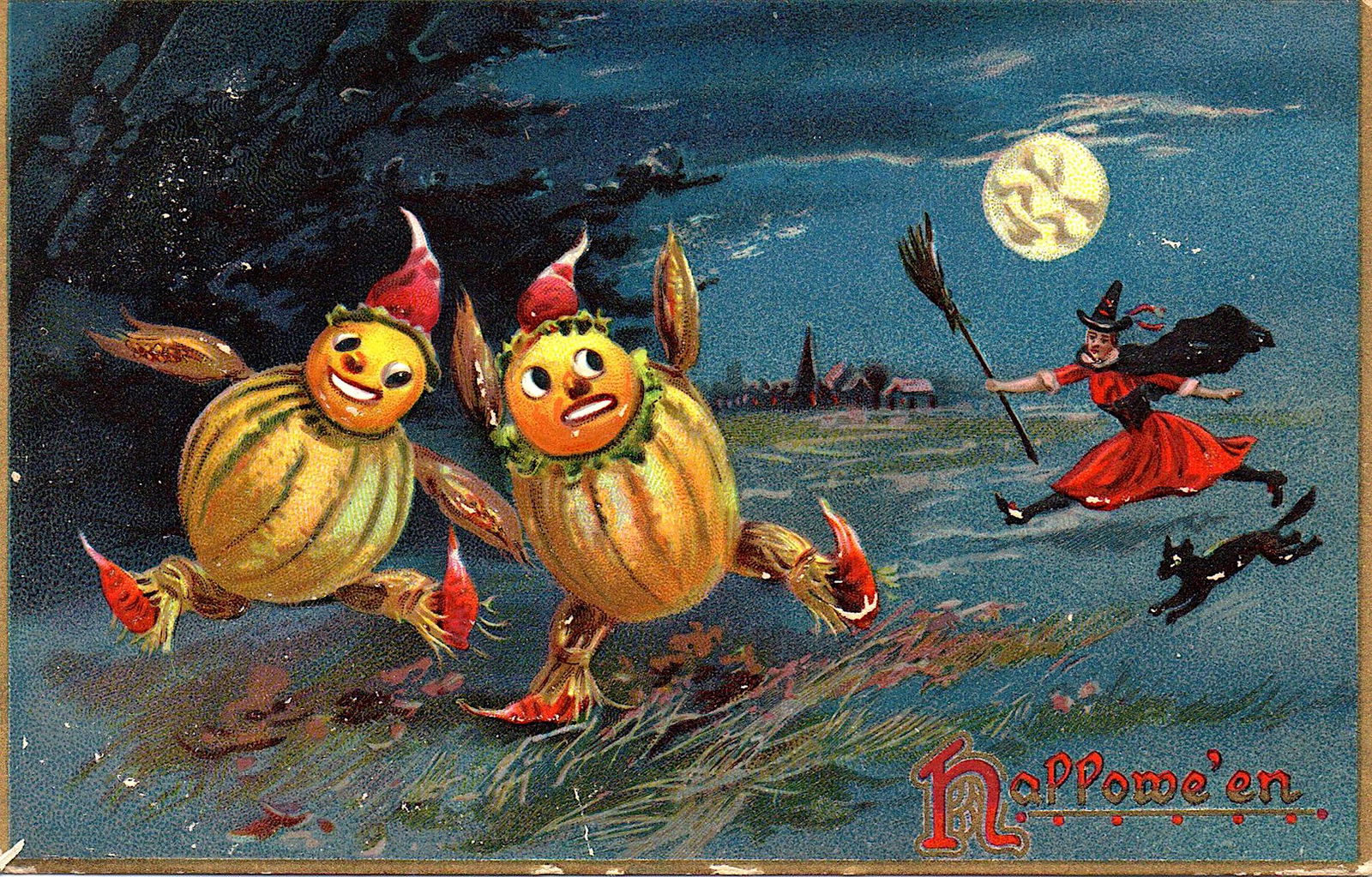 Antique Halloween Postcard Printed in England (1 of 2)