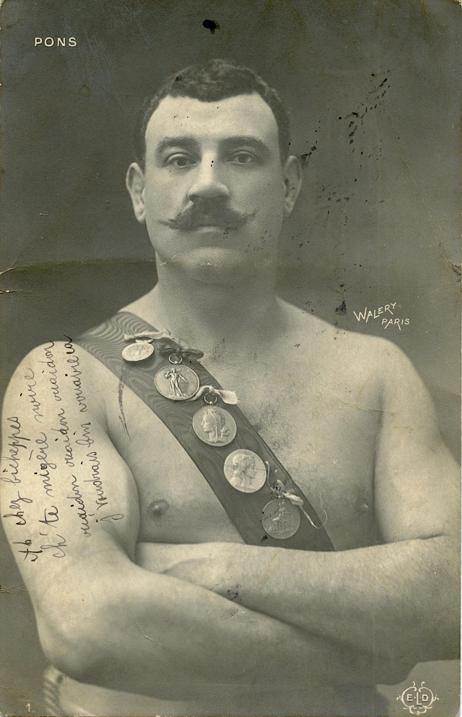 Antique Postcard Circus Strong Man 1910 (1 of 2)