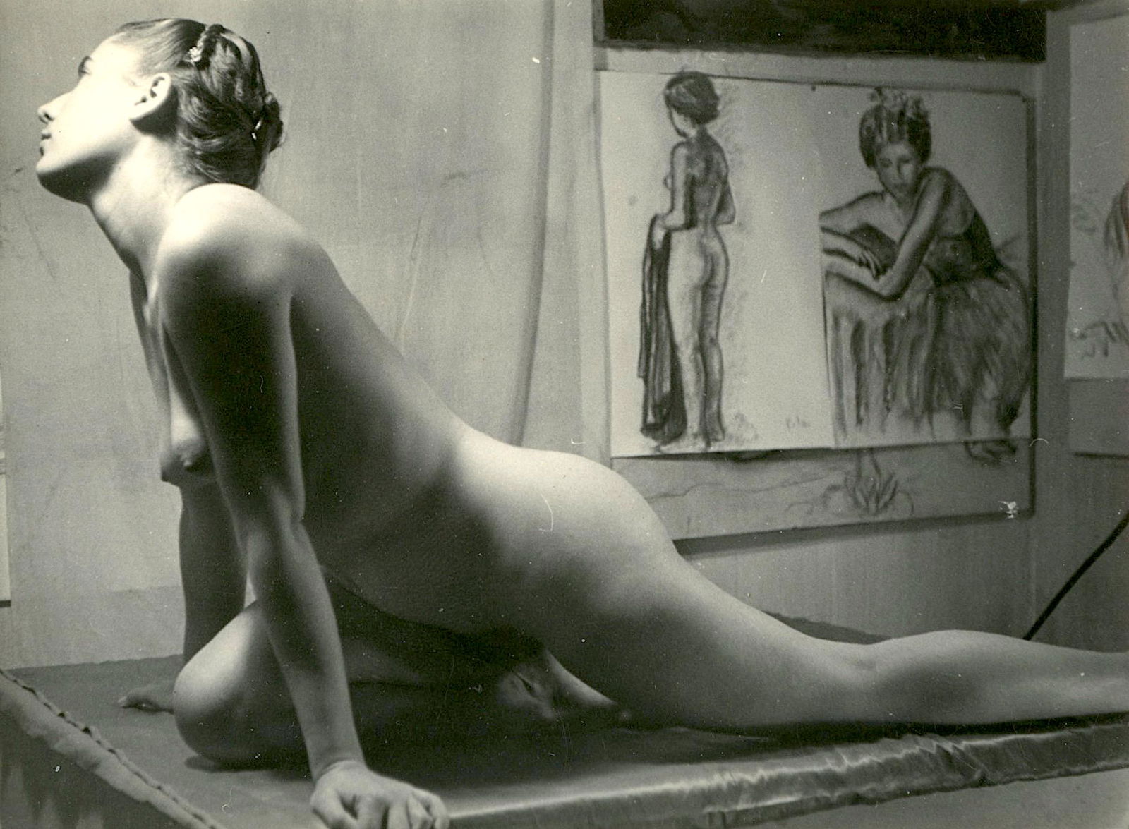 Original Argentina Model in Artist's Studio, 1950s (1 of 3)