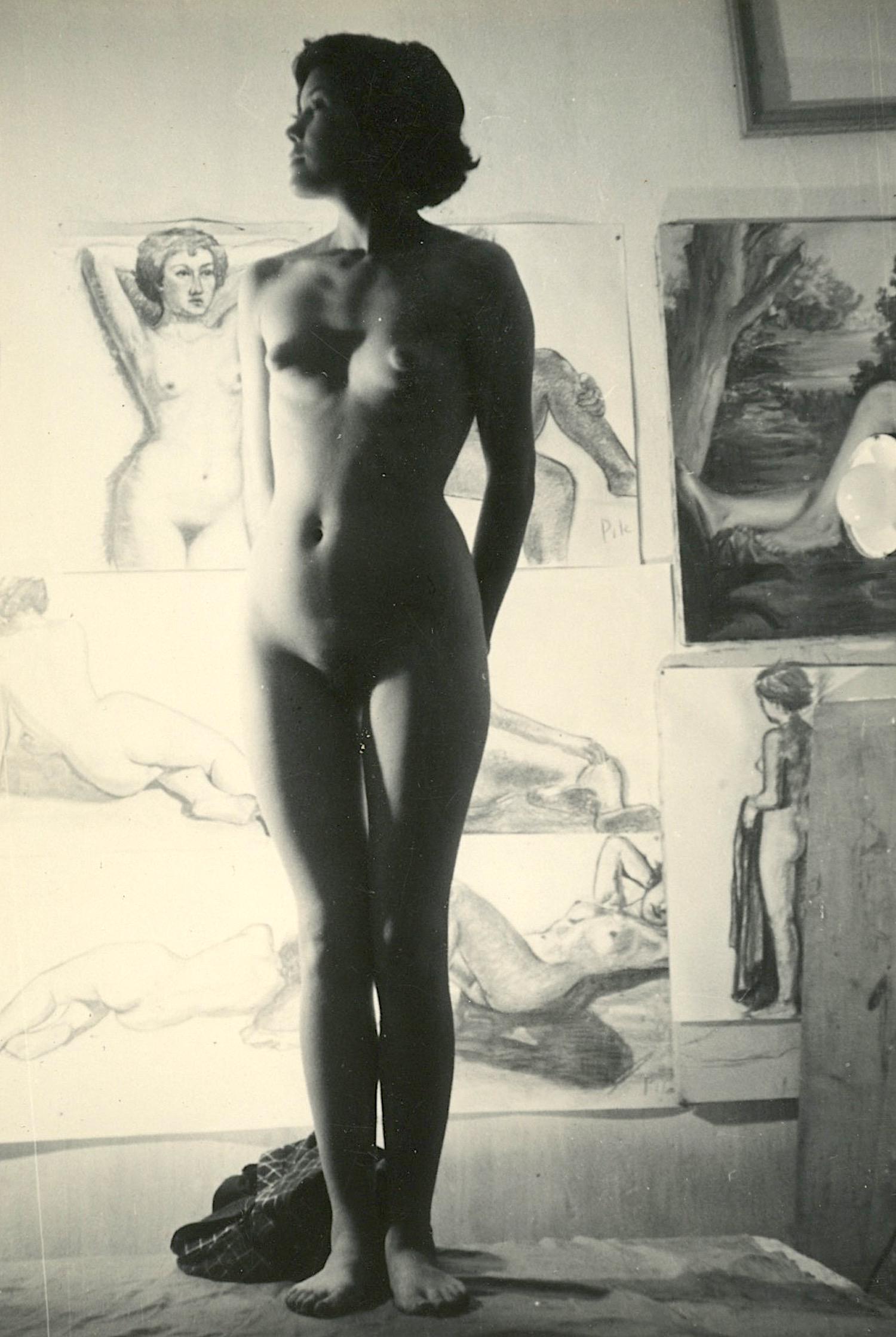 Original Argentina Model in Artist's Studio, 1950s (1 of 3)