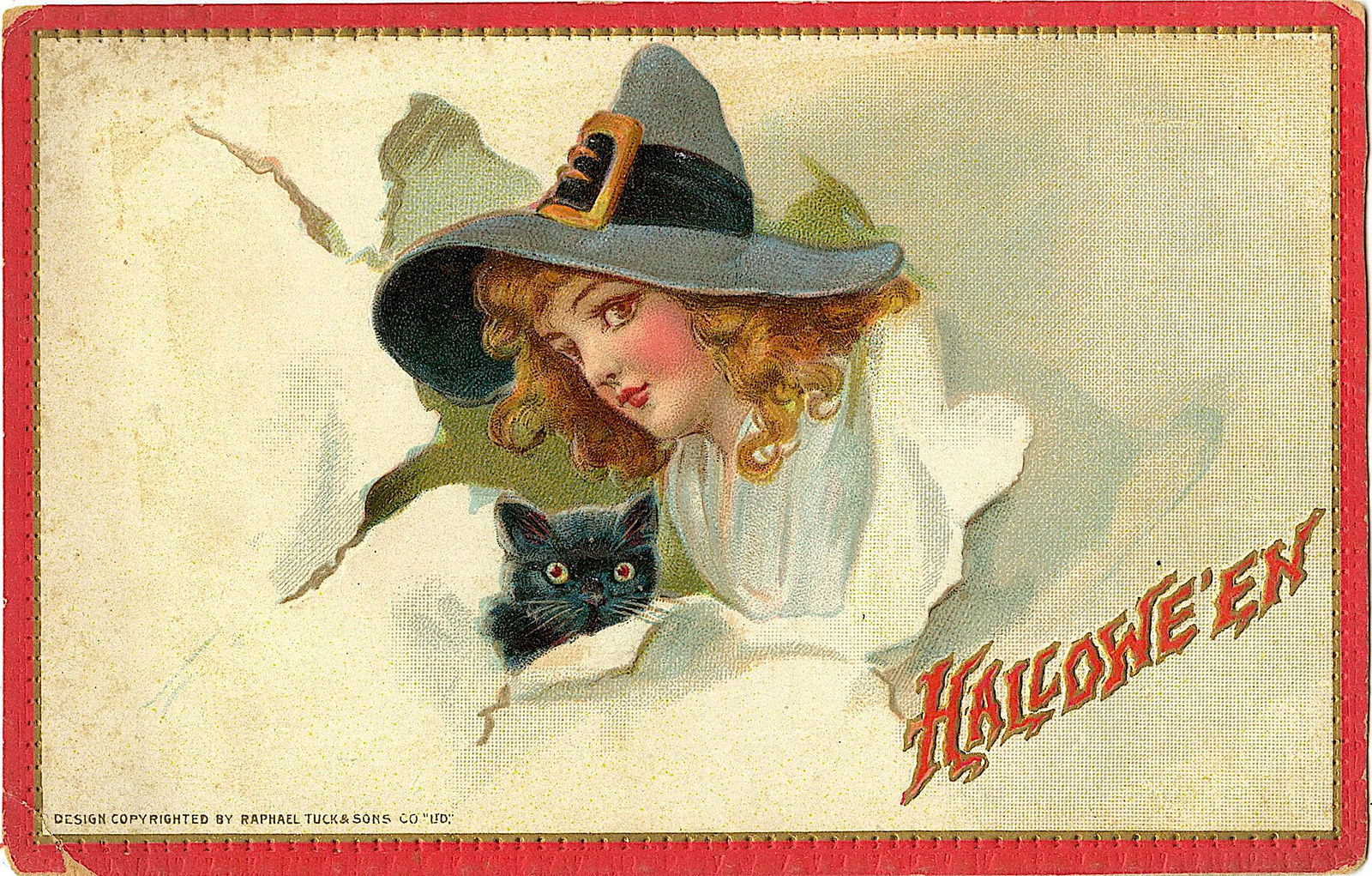 Antique / Vintage Postcard Halloween: The dimensions of an antique / vintage postcard are Approx. 5.5" x 3.5" (small variances can occur). This lot is located in Boca Raton, Fl and its shipment will be made directly by Artelisted. Shippin
