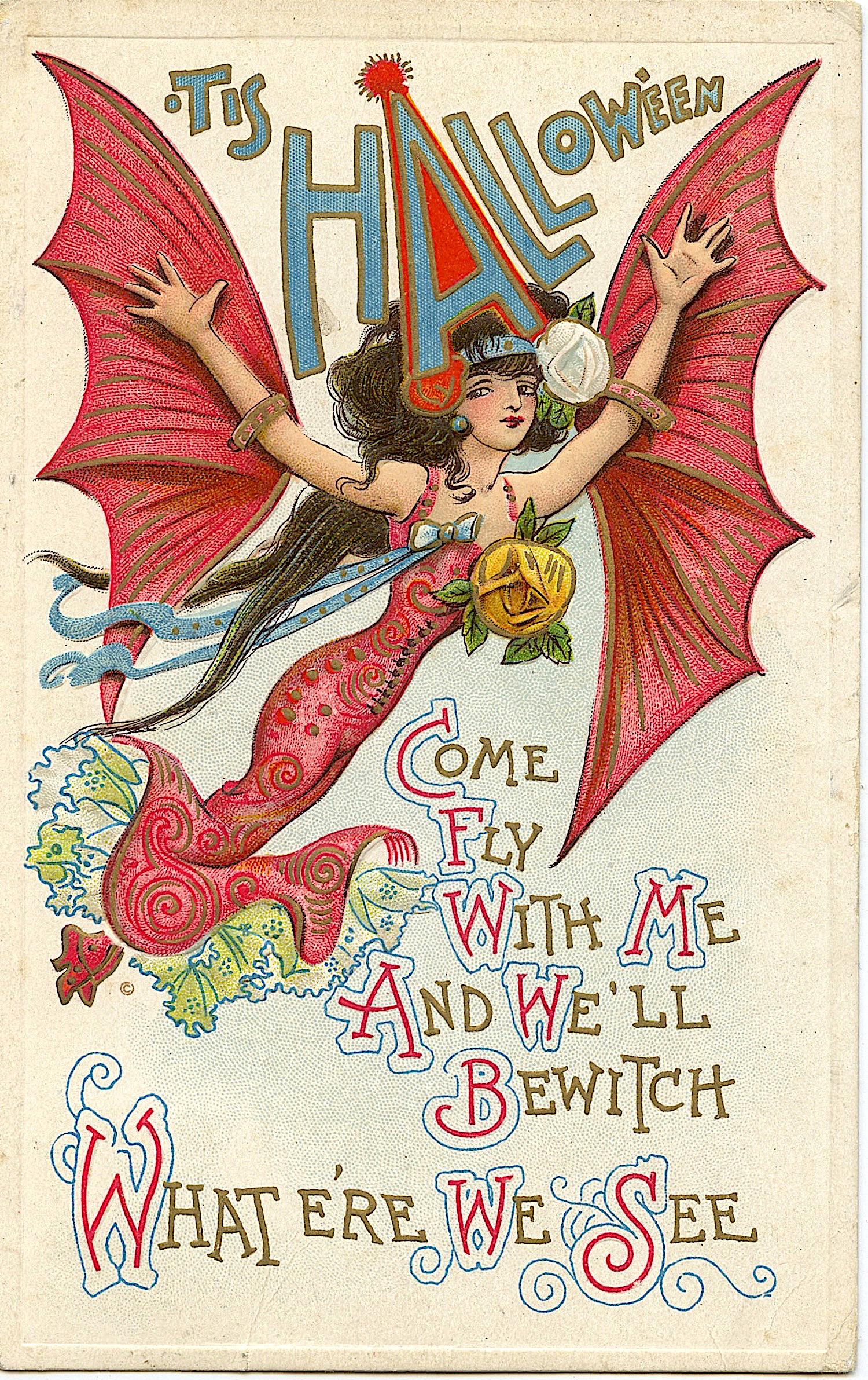Antique / Vintage  Postcard Halloween (1 of 2)