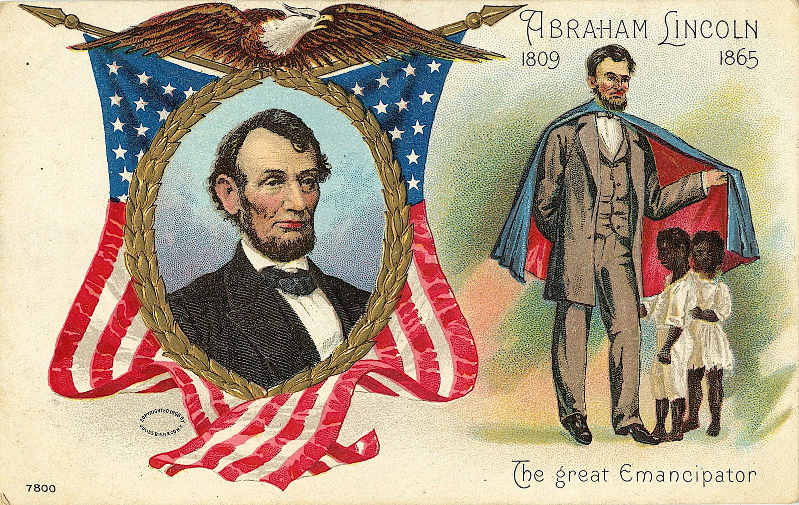 Antique Americana Postcard Abraham Lincoln (1 of 2)