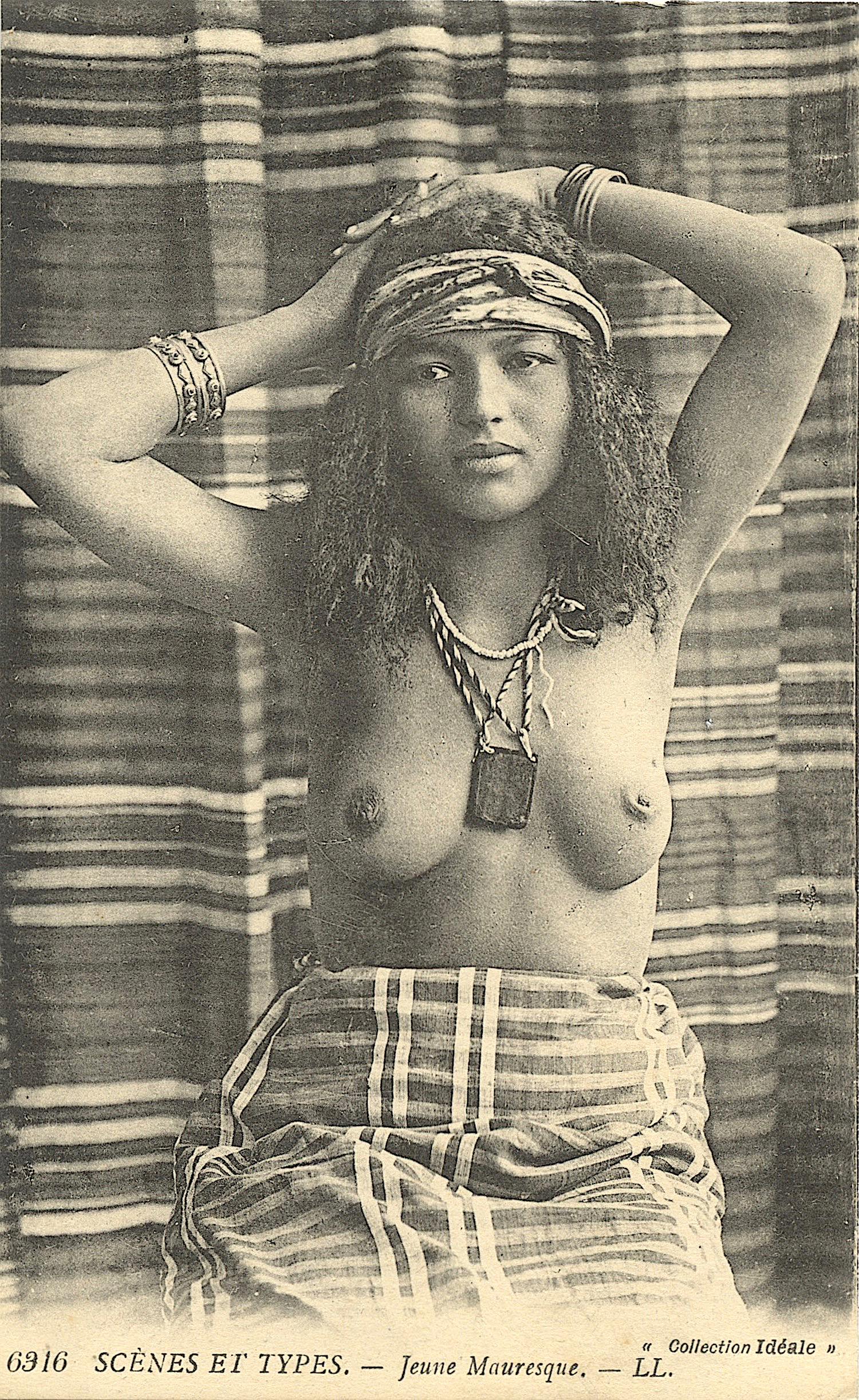 Antique / Vintage Mauresque Female Postcard 1900s - (1 of 2)