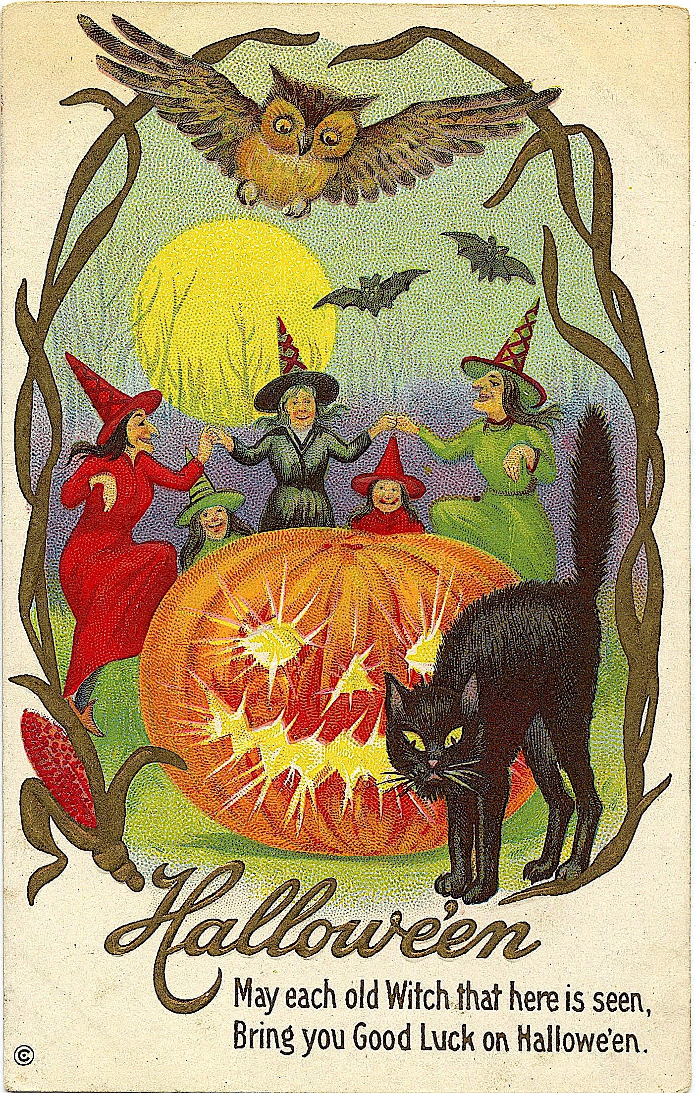 Antique / Vintage Postcard Halloween (1 of 2)