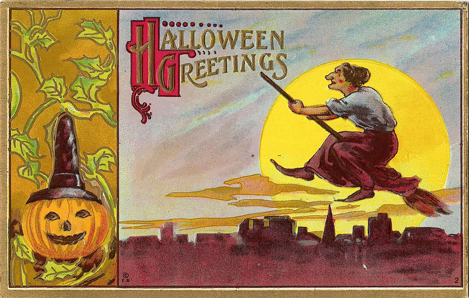 Antique / Vintage Postcard Halloween (1 of 2)