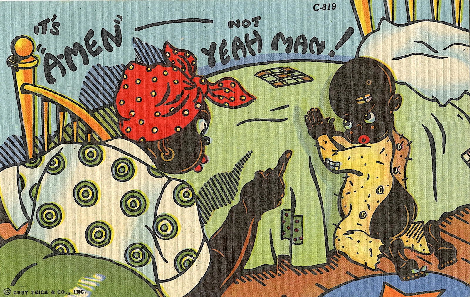 Antique Vintage African Black American Postcard (1 of 2)