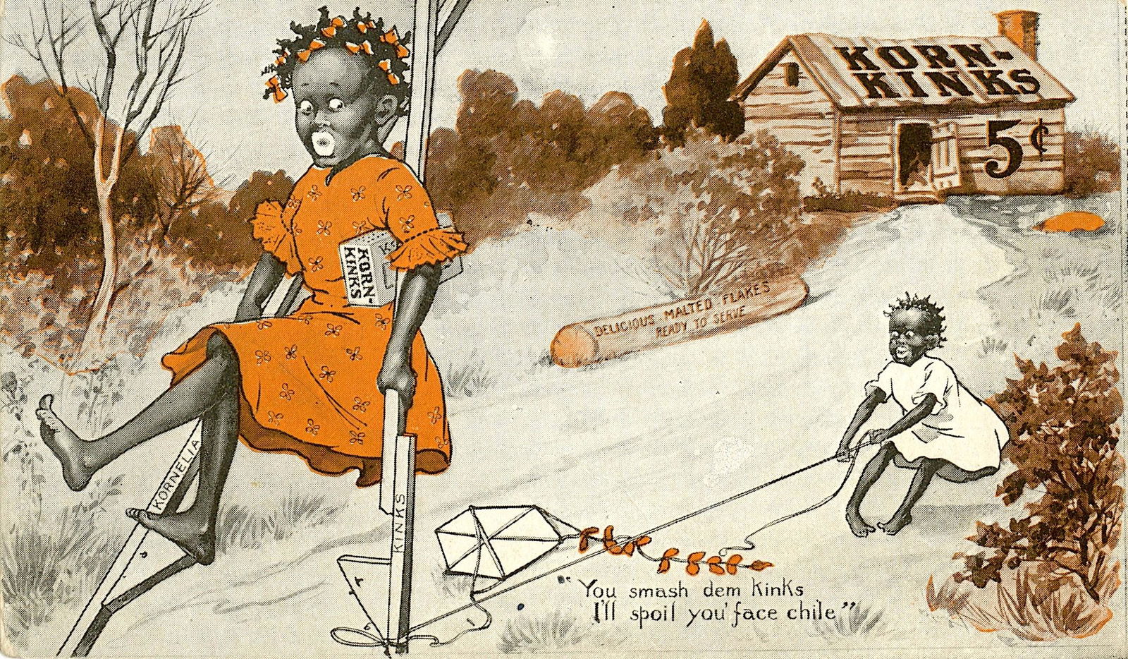 Antique Vintage African Black American Postcard (1 of 2)