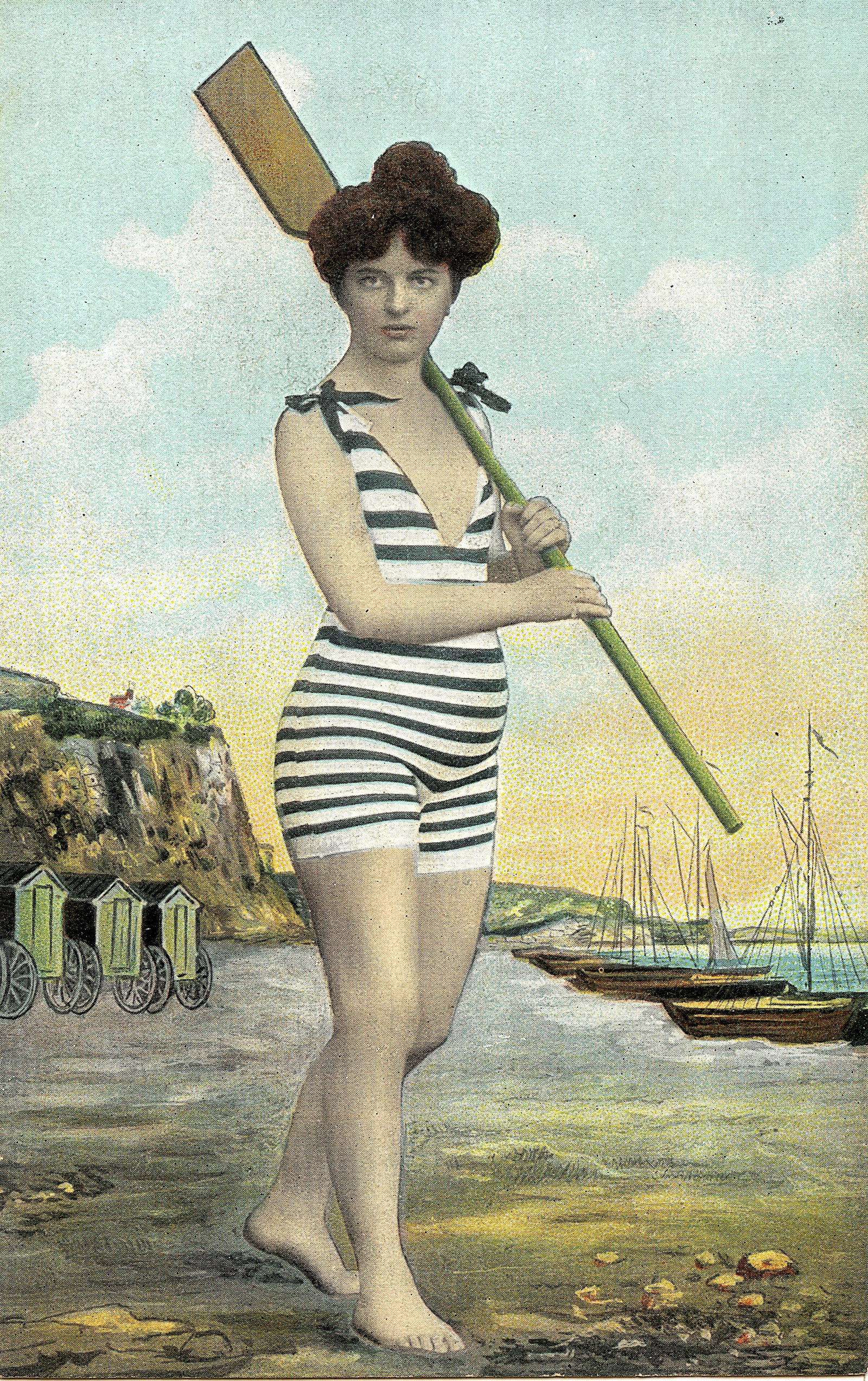 Antique Vintage Rare Postcard Pin Up / Deco (1 of 2)