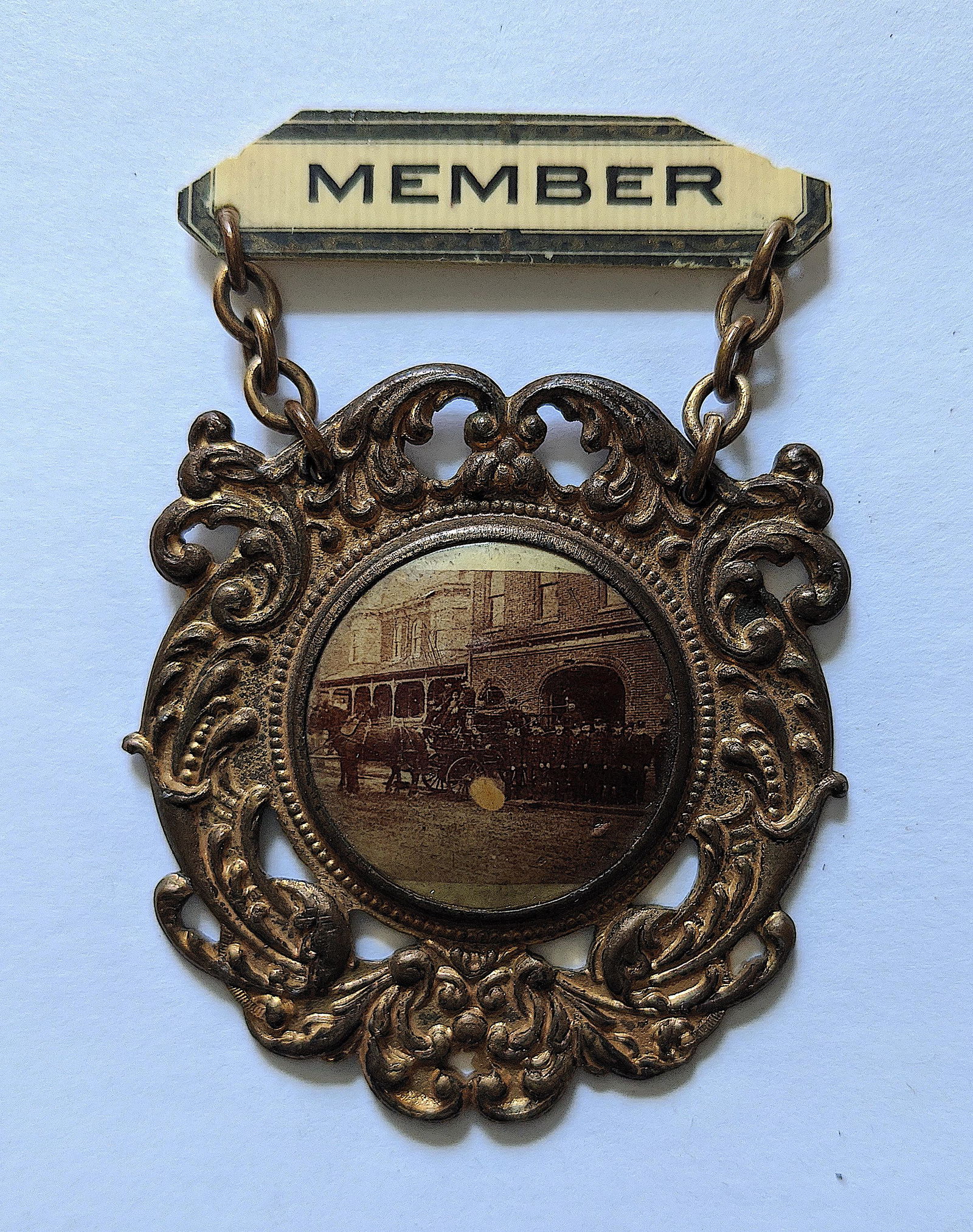 Antique Fire Department Photo Badge York PA 1880s (1 of 2)