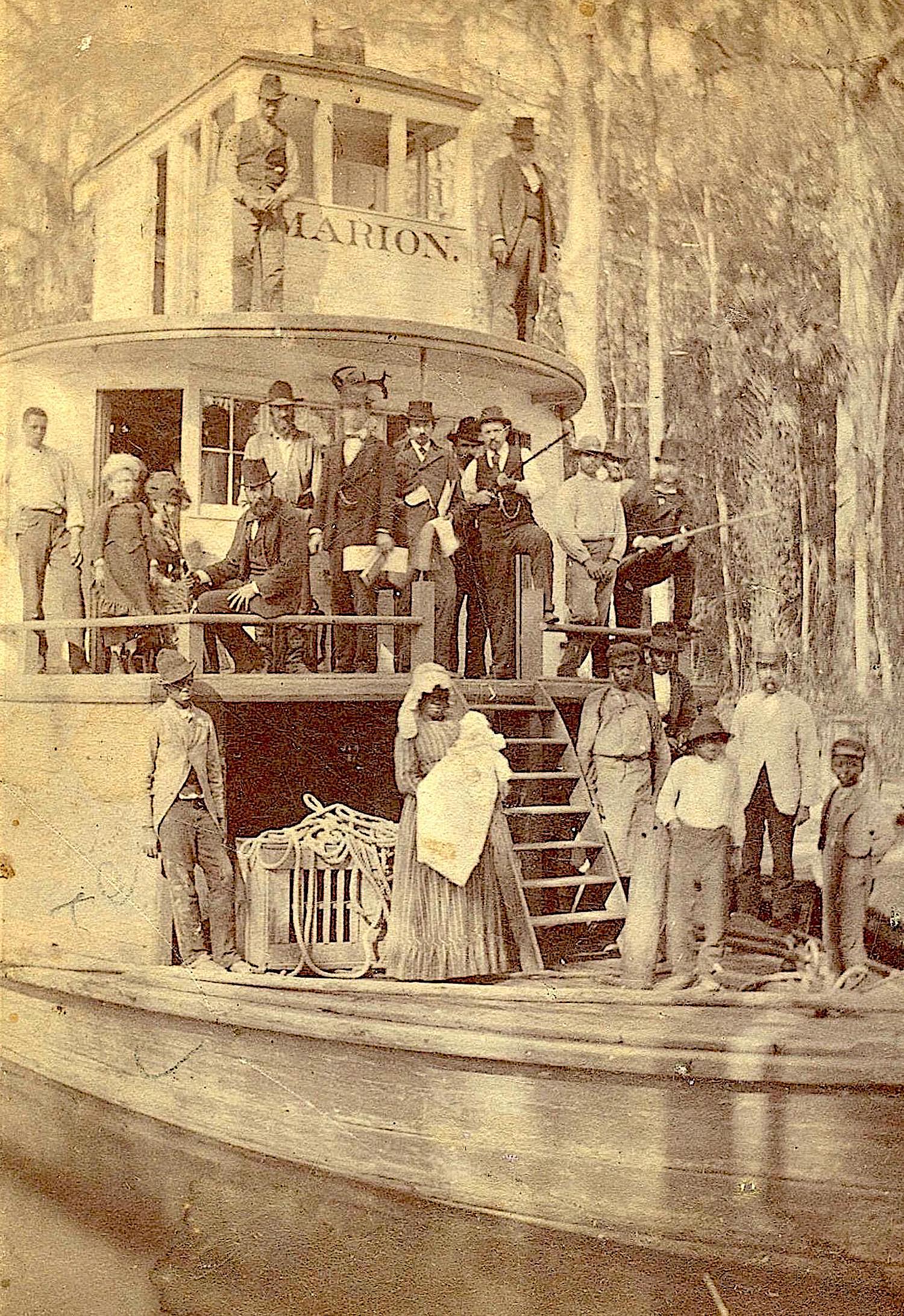 Antique Rare Stereoview Americana Steamer River 1860s (1 of 3)