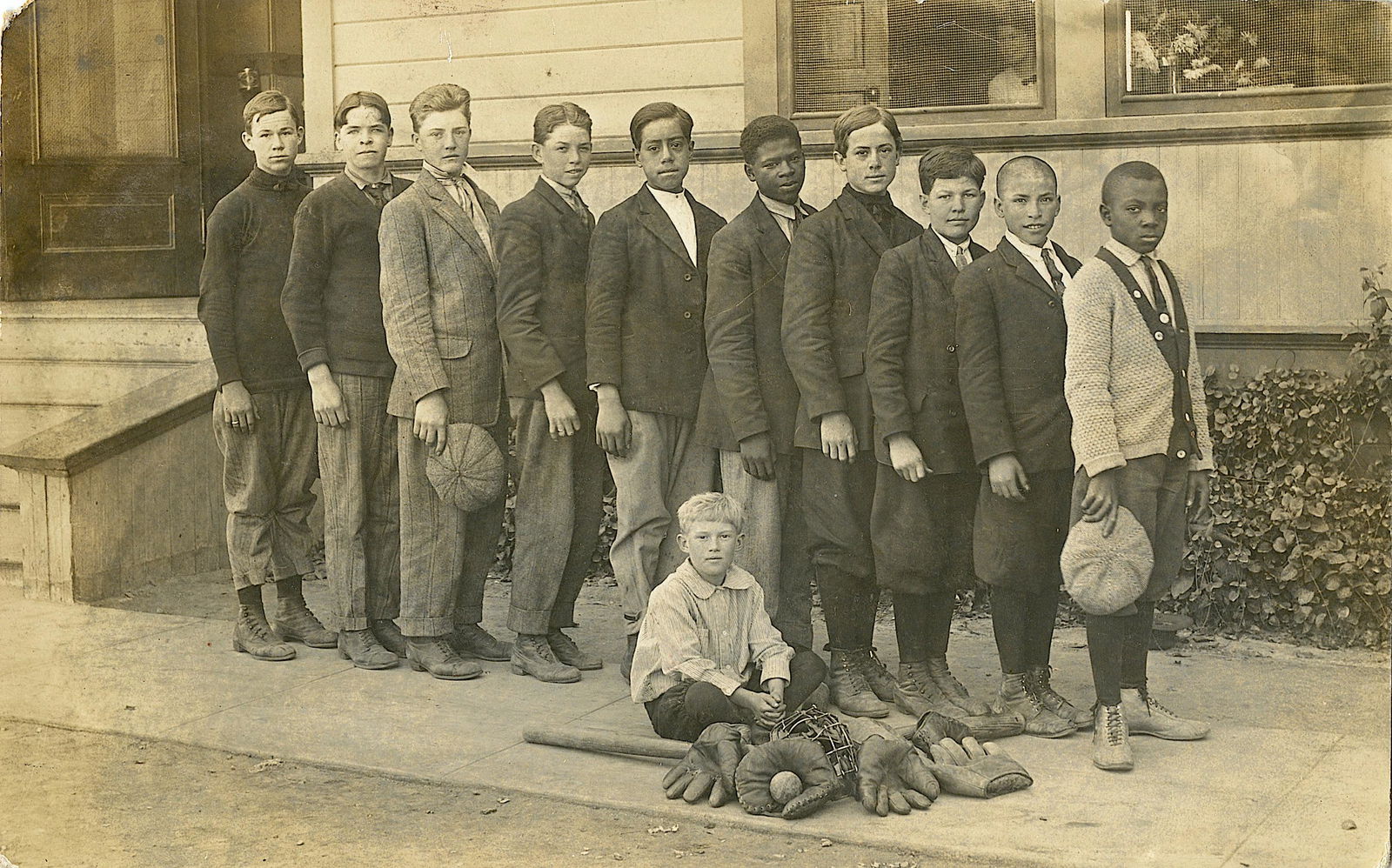 Antique Rare Photo PC Baseball Young Team African (1 of 2)