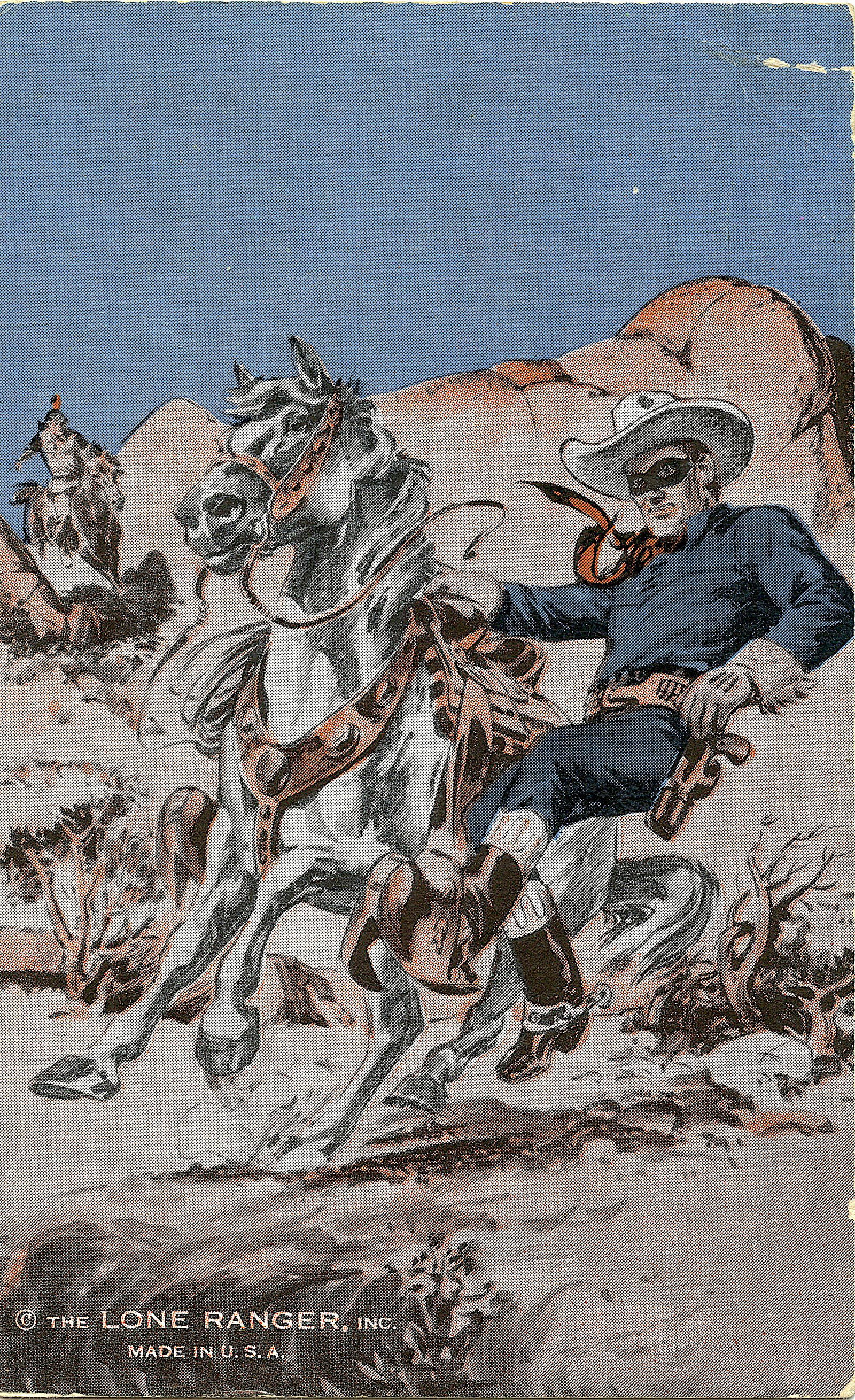 Vintage Rare Tradecard The Lone Ranger: The dimensions of an antique / vintage tradecard are Approx. 5.5" x 3.5" (small variances can occur). This lot is located in Boca Raton, Fl and its shipment will be made directly by Artelisted. Shippi