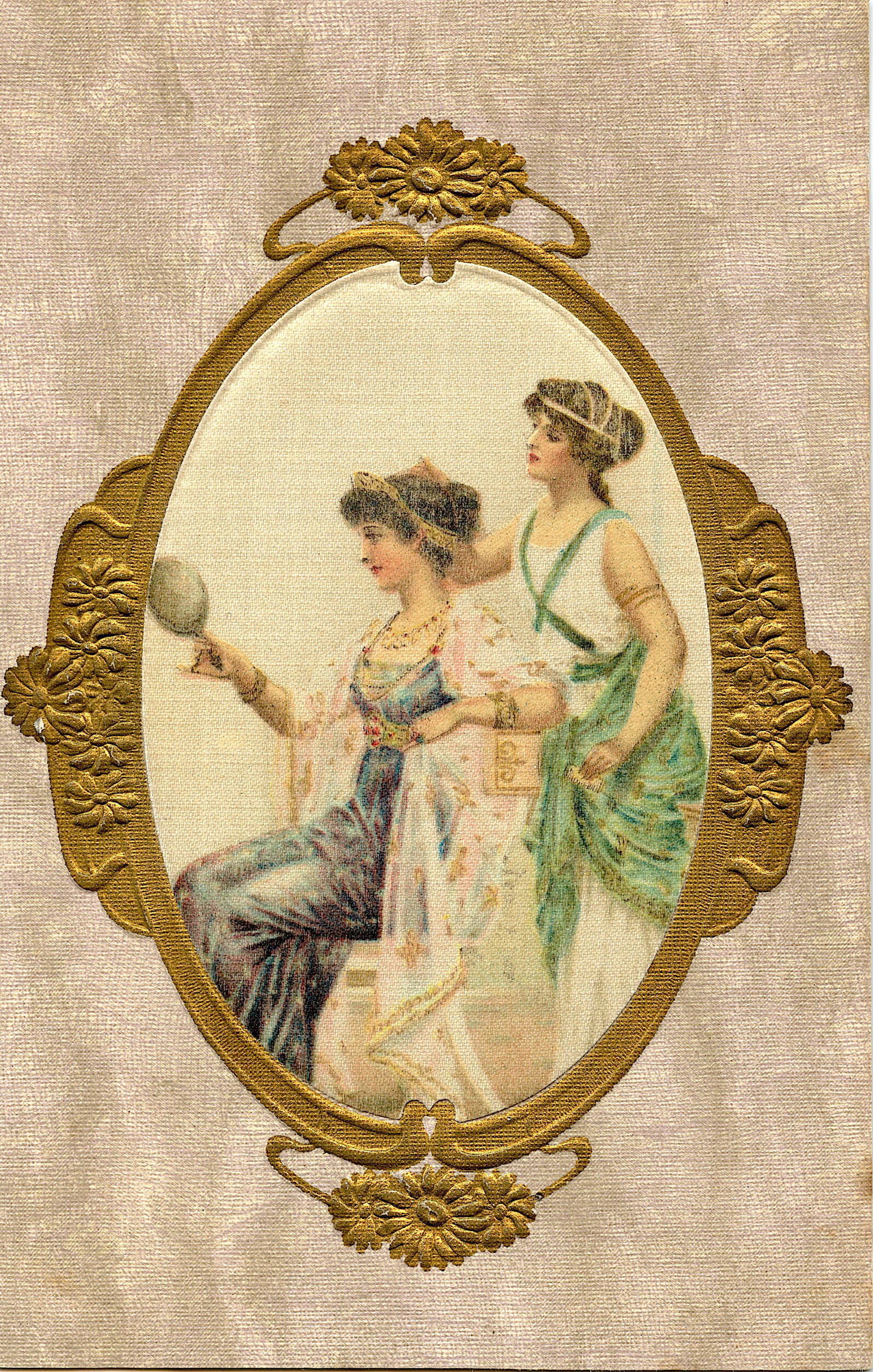 Antique Rare Postcard Art Nouveau / Deco French (1 of 2)