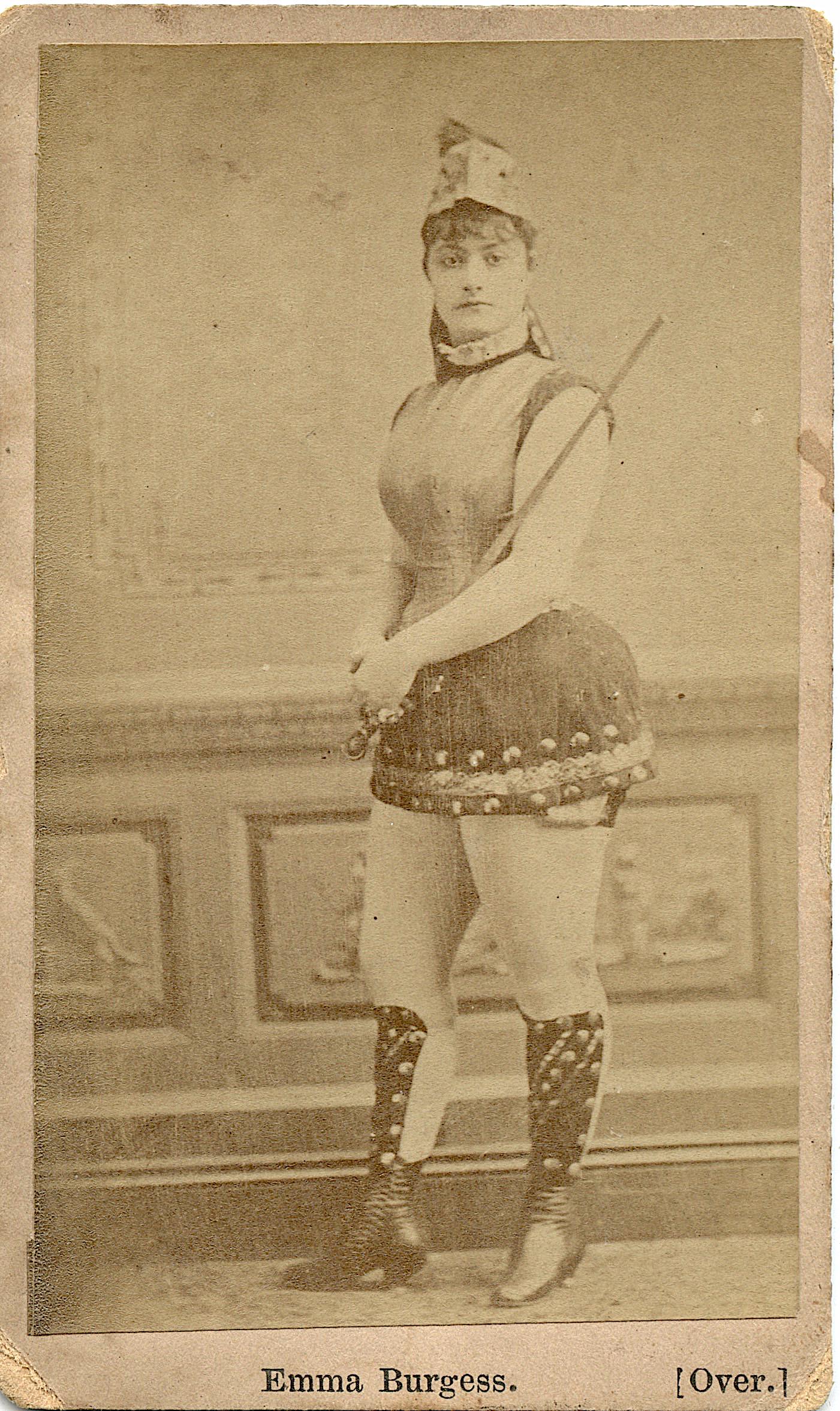 Antique Civil War Era CDV Photo Burlesque Actress (1 of 2)