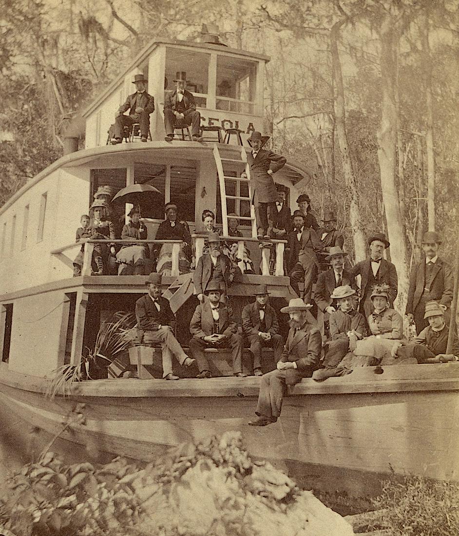 Rare Antique Stereoview Steamer Oseola Oclawaha River (1 of 3)