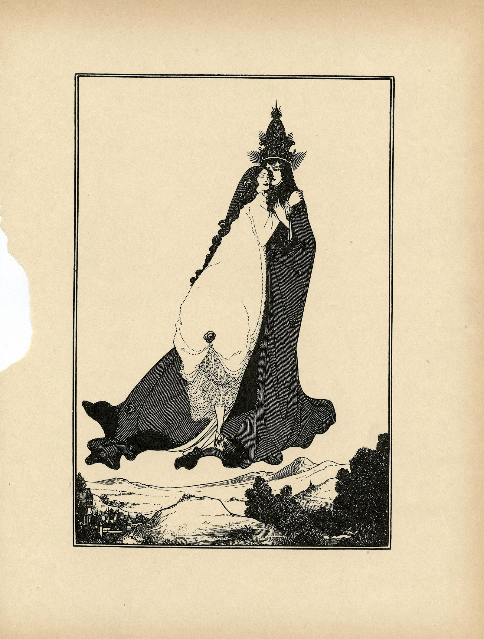 AUBREY BEARDSLEY Antique Print Litho, 1899: Antique Lithograph print produced in England by John Lane London in 1899. Paper dimensions 11" x 8.25" (variances can occur). Vincent Beardsley (21 August 1872 Ð 16 March 1898) was an English illustr