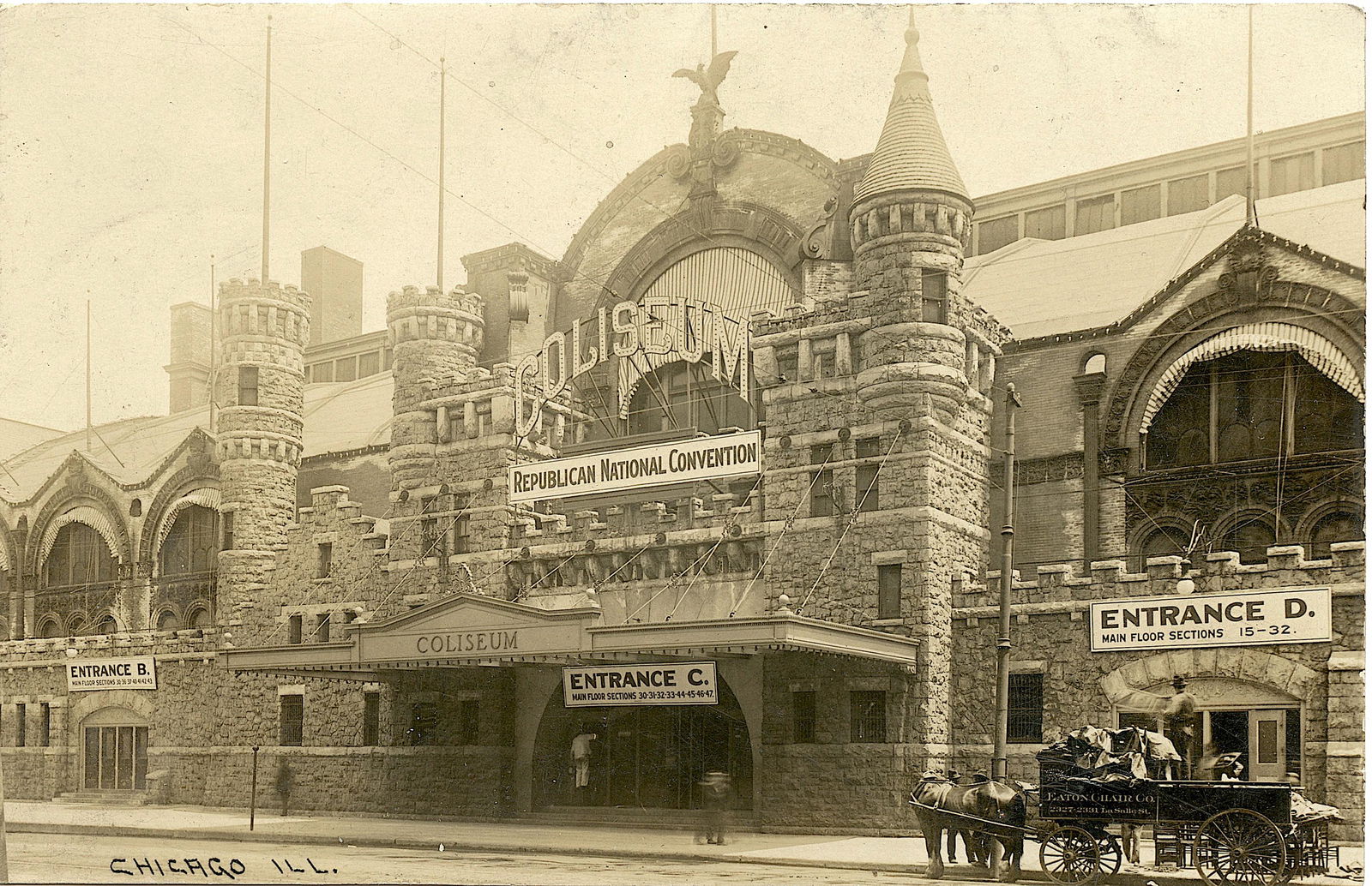Antique / Vintage Postcard Coliseum Chicago ILL (1 of 2)