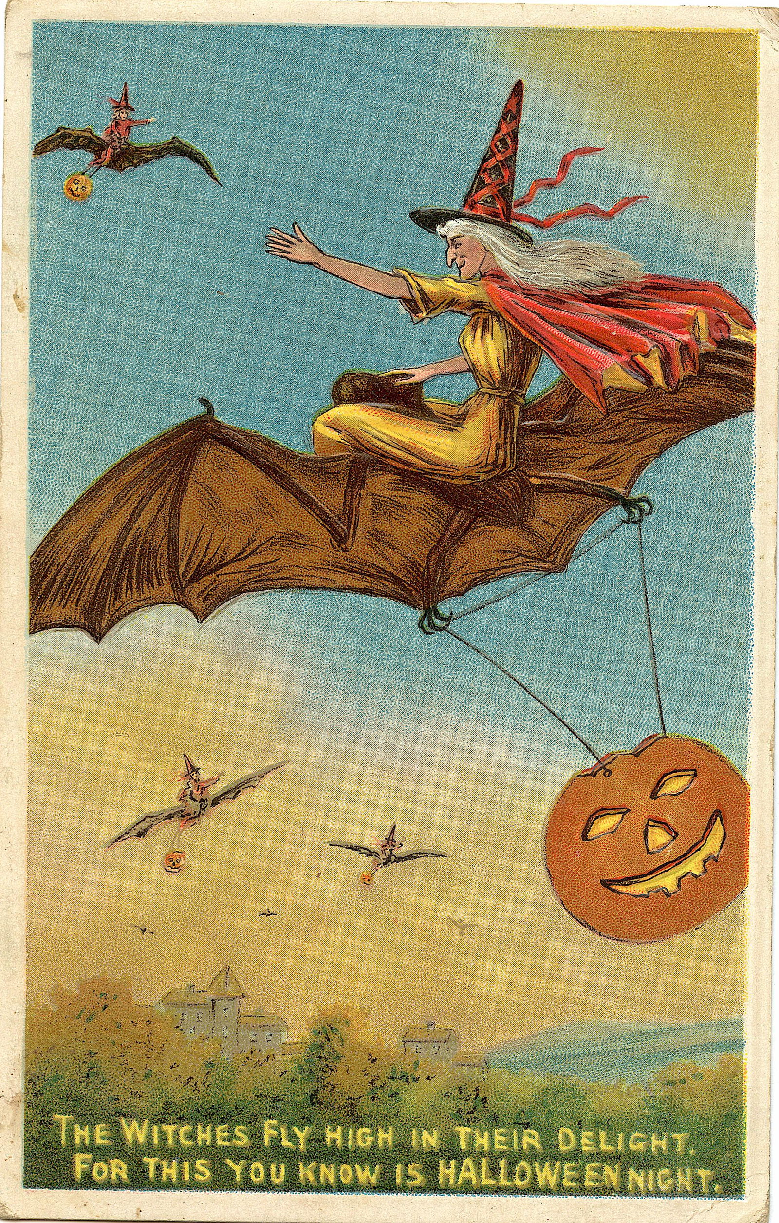 Antique / Vintage Postcard Halloween (1 of 2)
