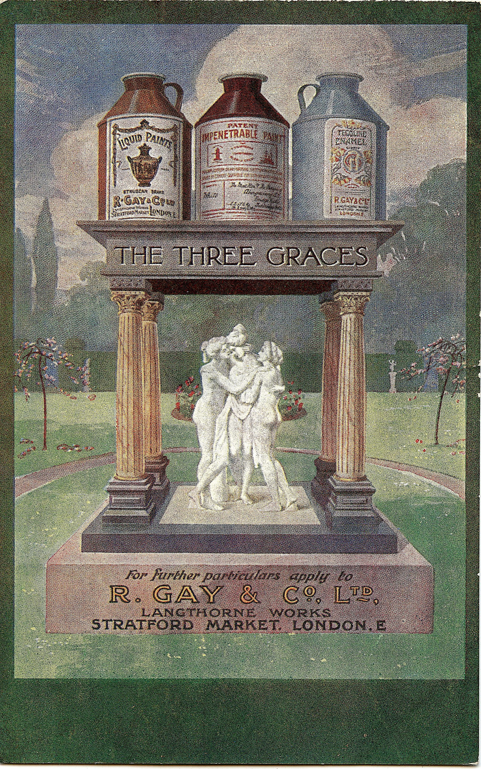 Antique / Vintage Postcard Illustration Advertising (1 of 2)