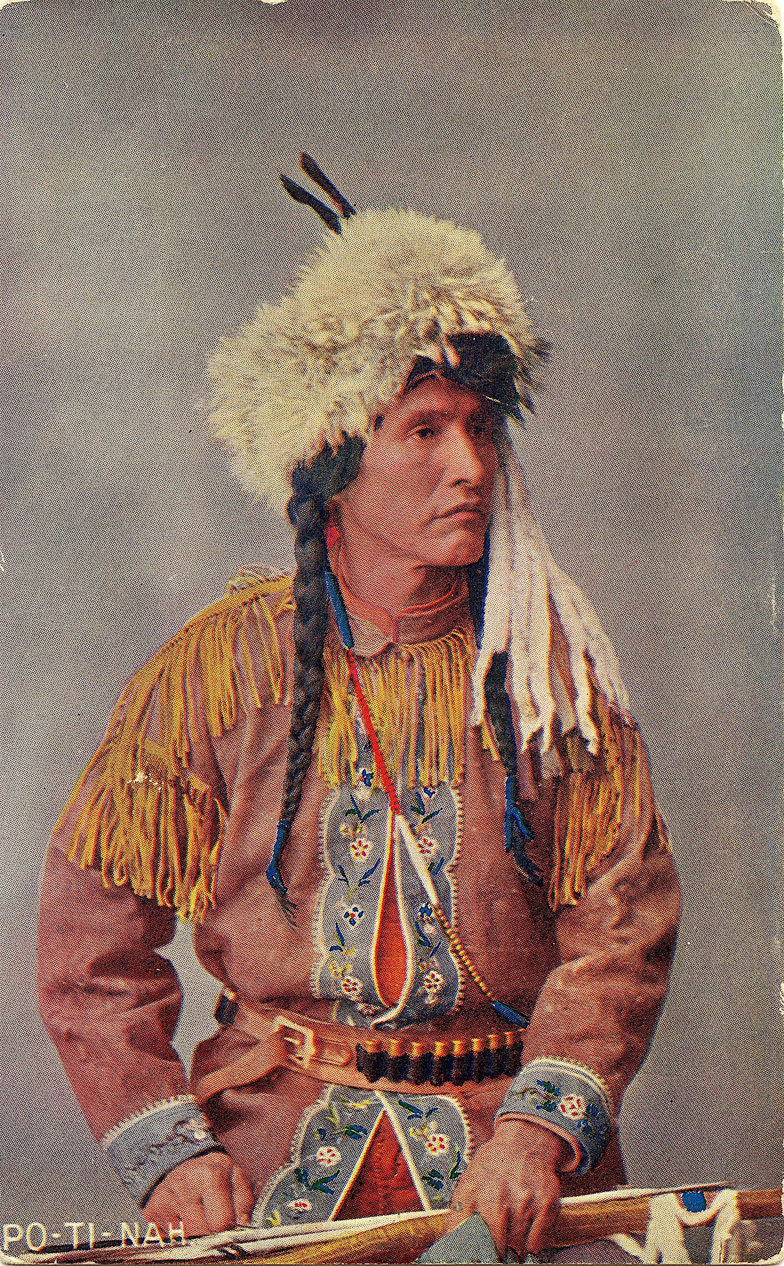 Antique / Vintage Postcard American Native Indian (1 of 2)