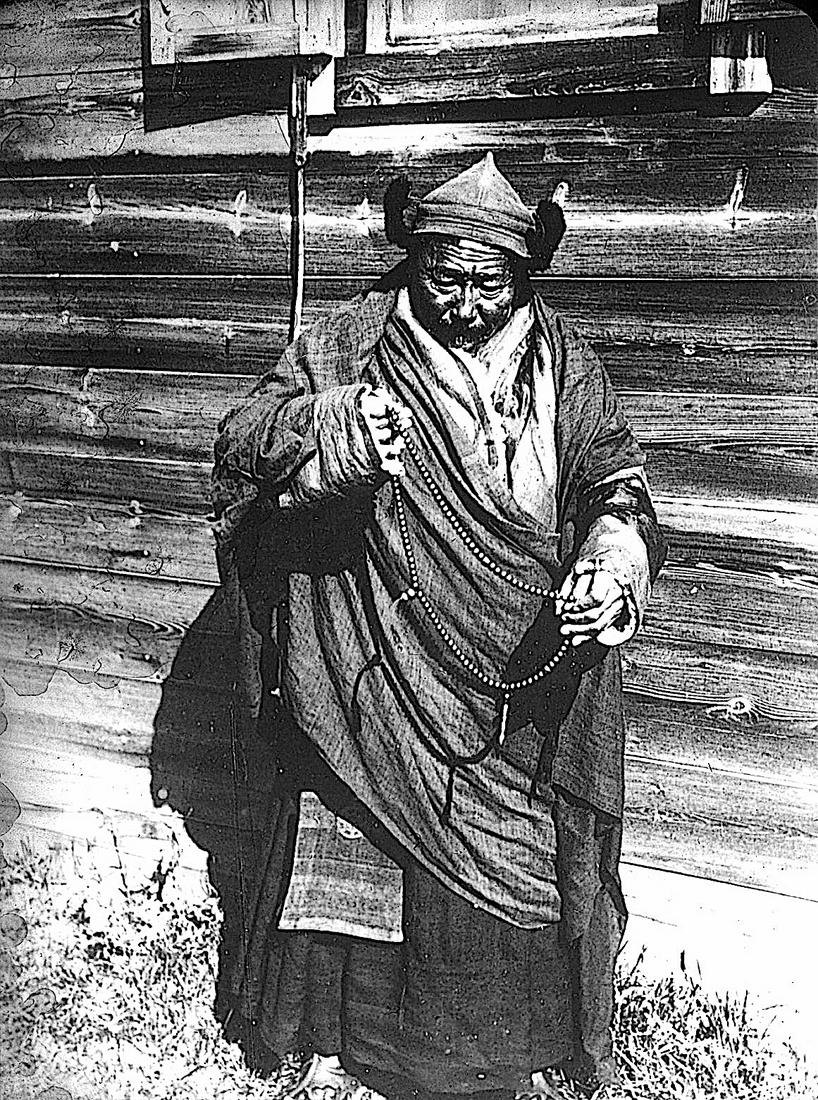 Positive Glass Photo Plate Monk Tibetan (1 of 2)