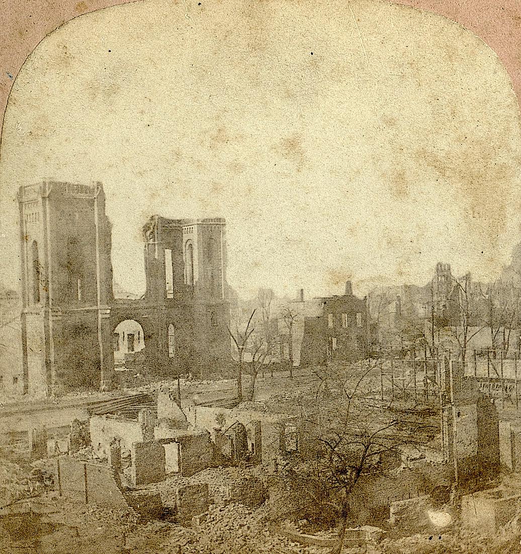 Antique Stereoview The Chicago Fire Storm: The collection of photographs that we are offering in this auction are originals from the epoch (if eventually the opposite is not indicated). They come mainly from collectors in France and U.S.A.. Th