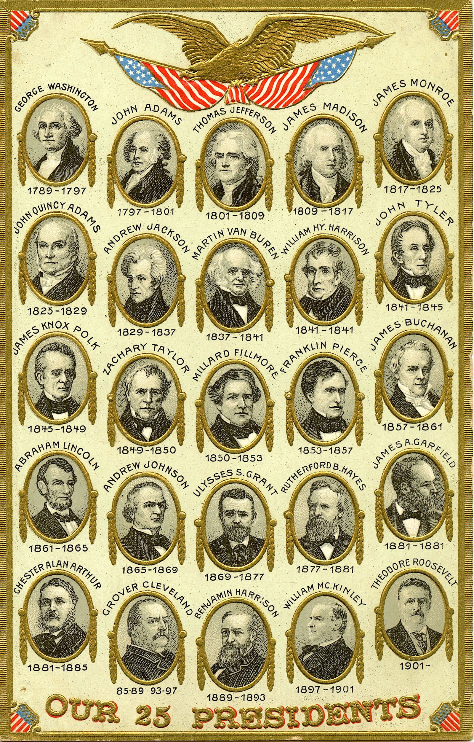 Antique / Vintage Postcard Presidents U.S. (1 of 2)