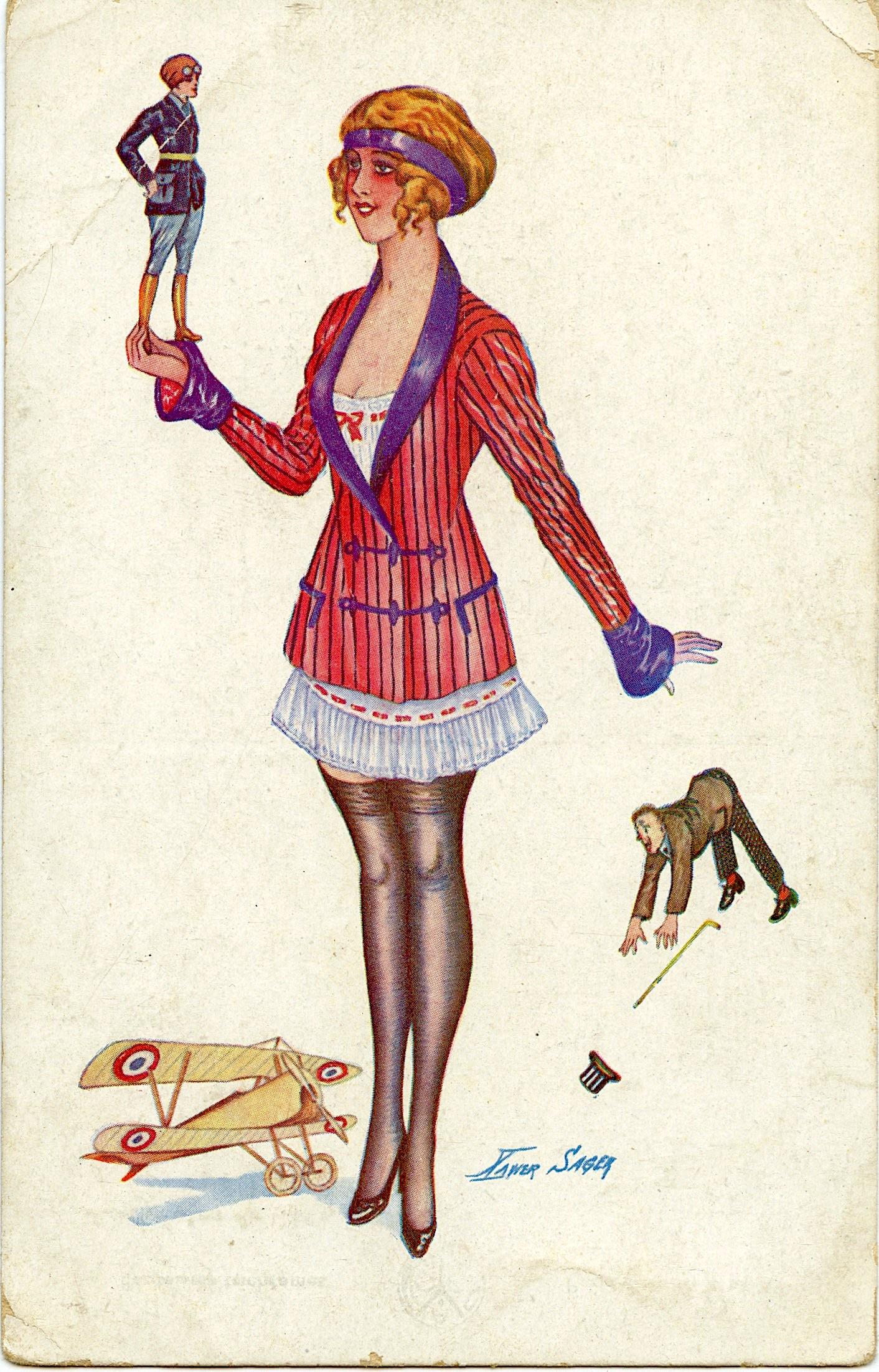 Antique  Rare Postcard Art Nouveau / Deco (1 of 2)