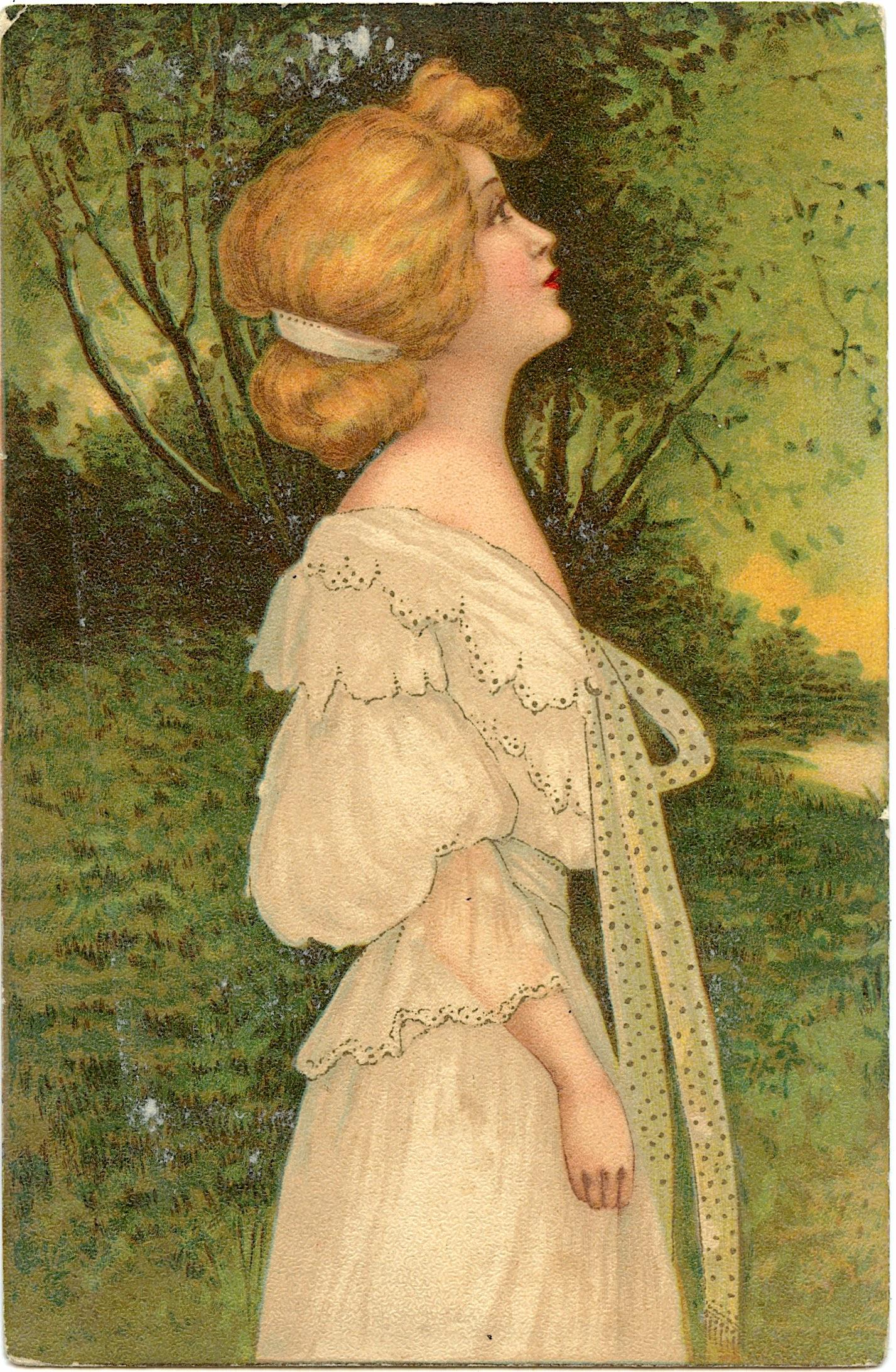 Antique  Rare Postcard Art Nouveau / Deco (1 of 2)