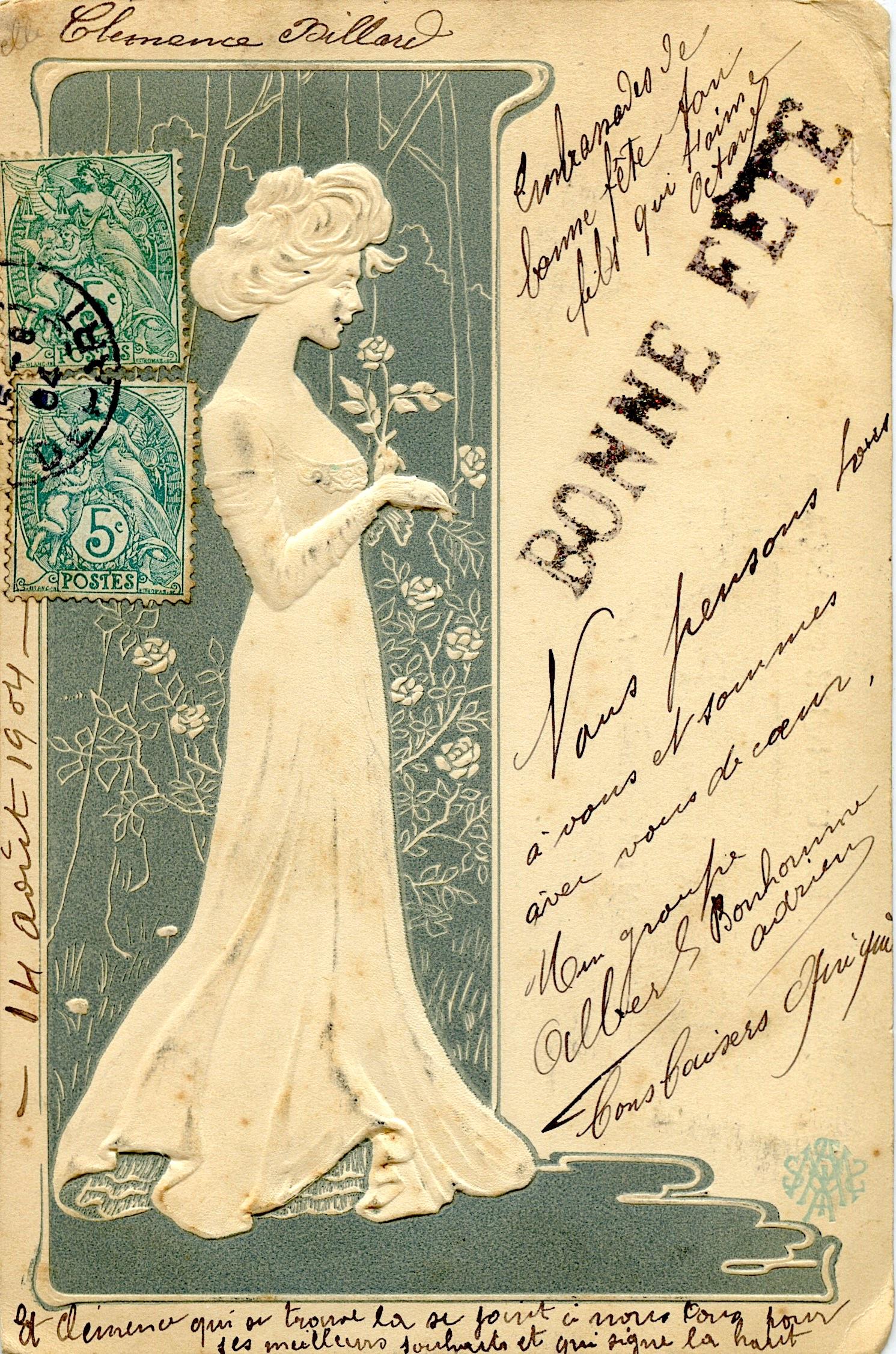 Antique  Rare Postcard Art Nouveau / Deco (1 of 2)