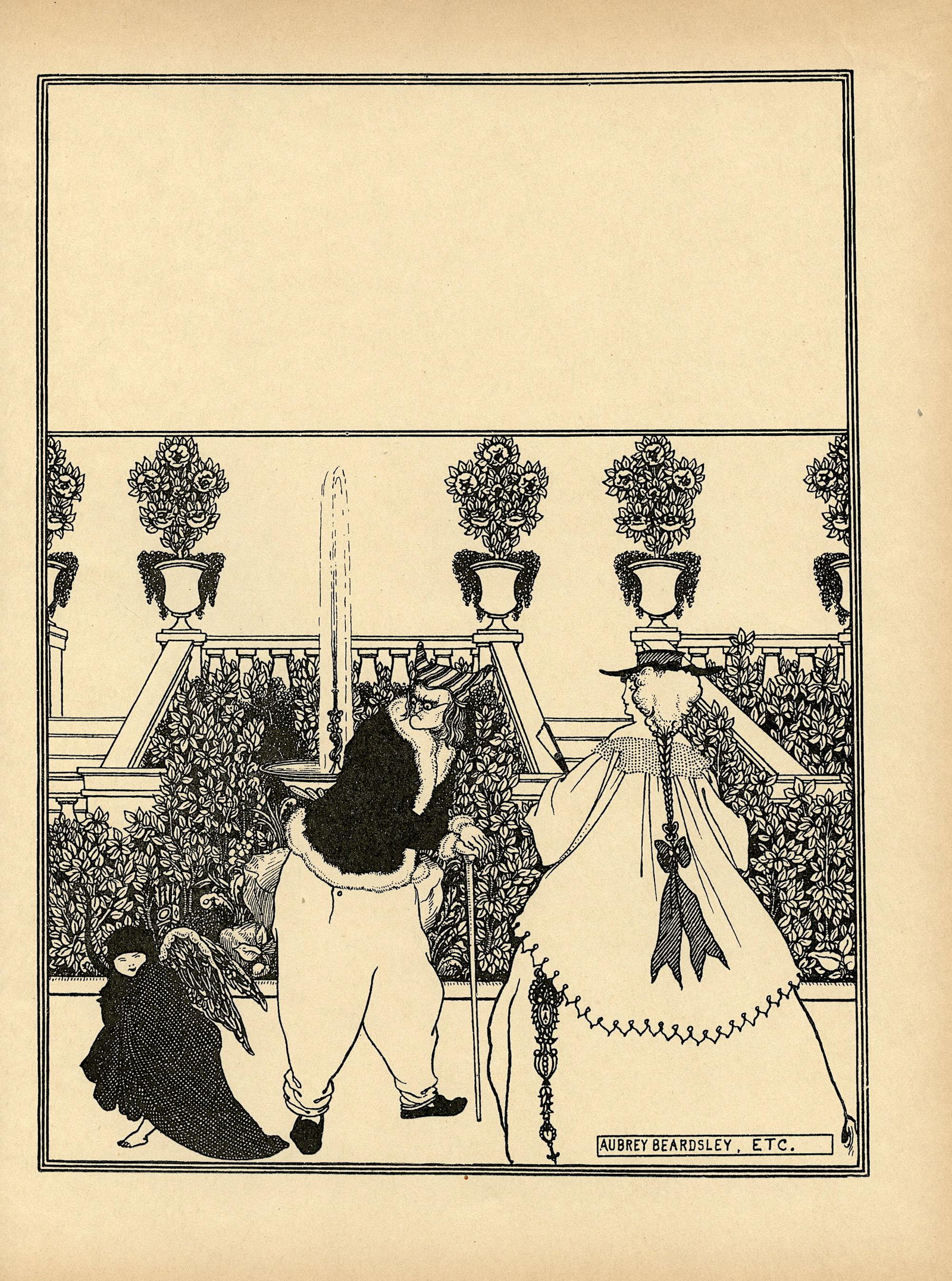 AUBREY BEARDSLEY Antique Print Litho, 1899: Antique Lithograph print produced in England by John Lane London in 1899. Paper dimensions 11" x 8.25" (variances can occur). Vincent Beardsley (21 August 1872 Ð 16 March 1898) was an English illustr