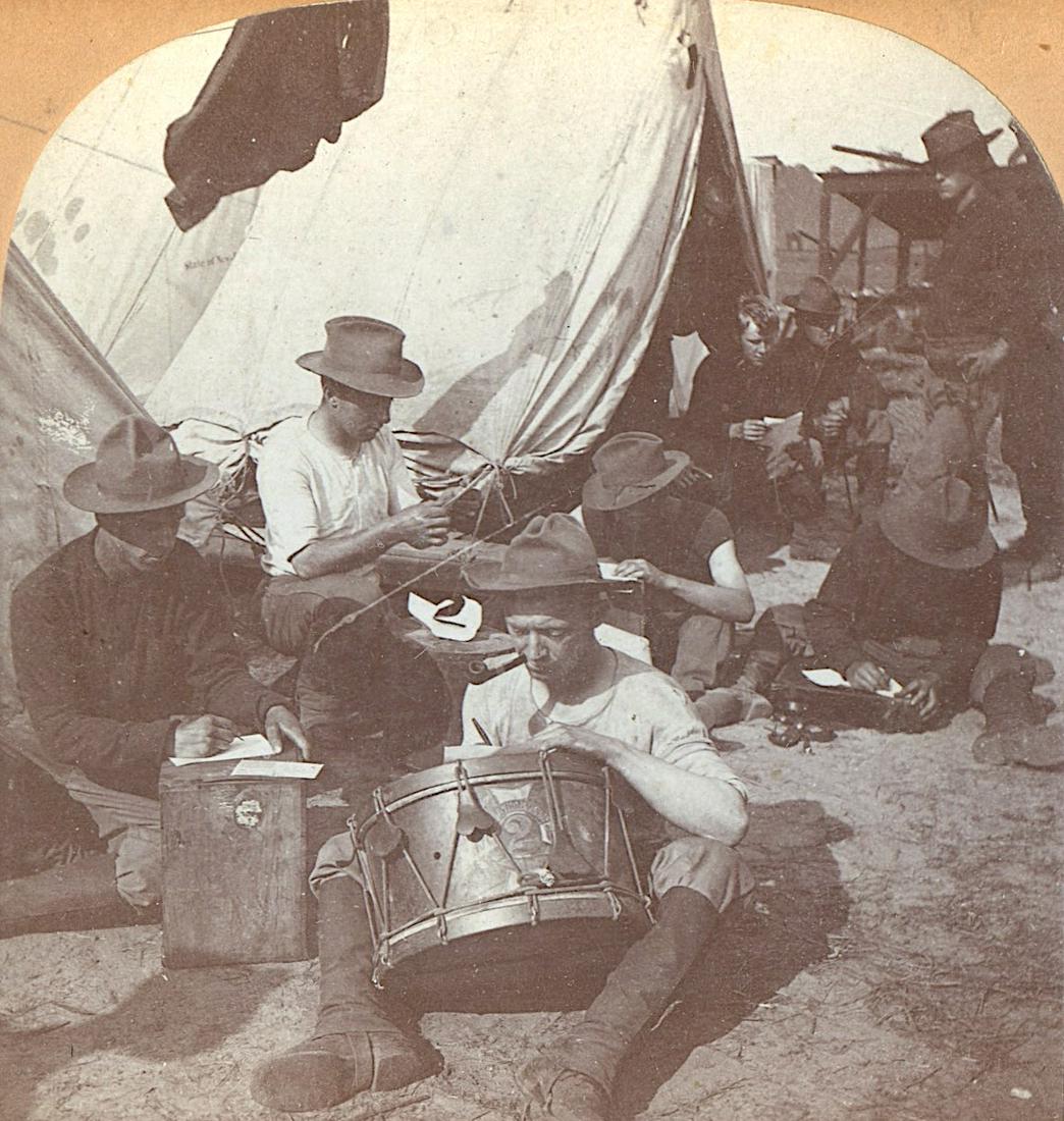 Antique Real Photo Stereoview Spanish American War: This collection of stereoviews are originals from the epoch . They come mainly from collectors in the U.S.A. and constitute wonderful testimonies of past time that tend to be unique. Their scarcity, c