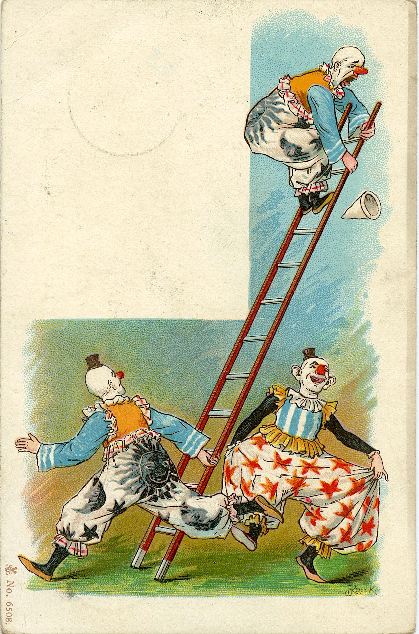 Antique Rare Postcard Art Deco Circus Clown (1 of 2)