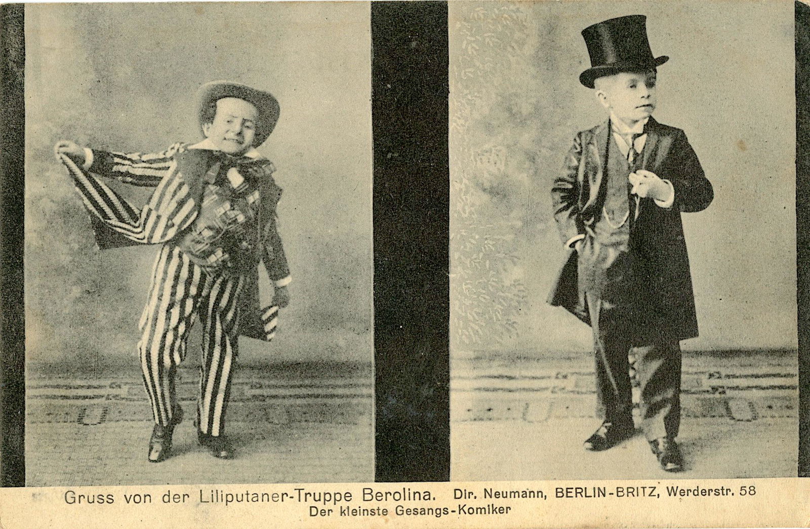 Antique Rare Postcard Circus Actors (1 of 2)