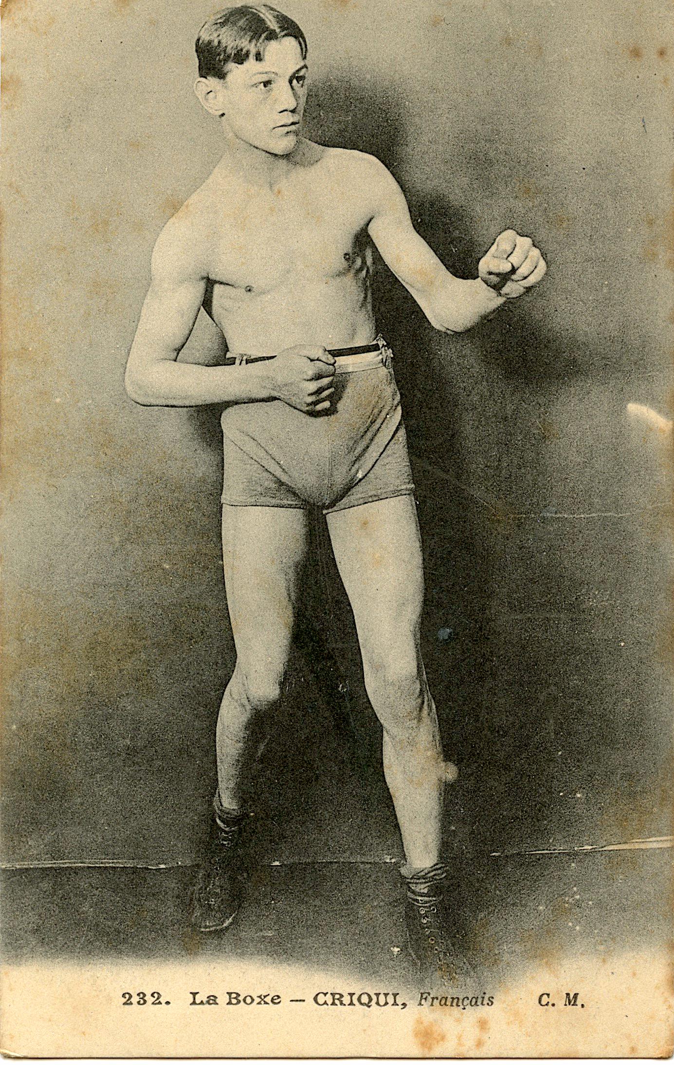 Antique Rare Postcard Sports Boxing (1 of 2)