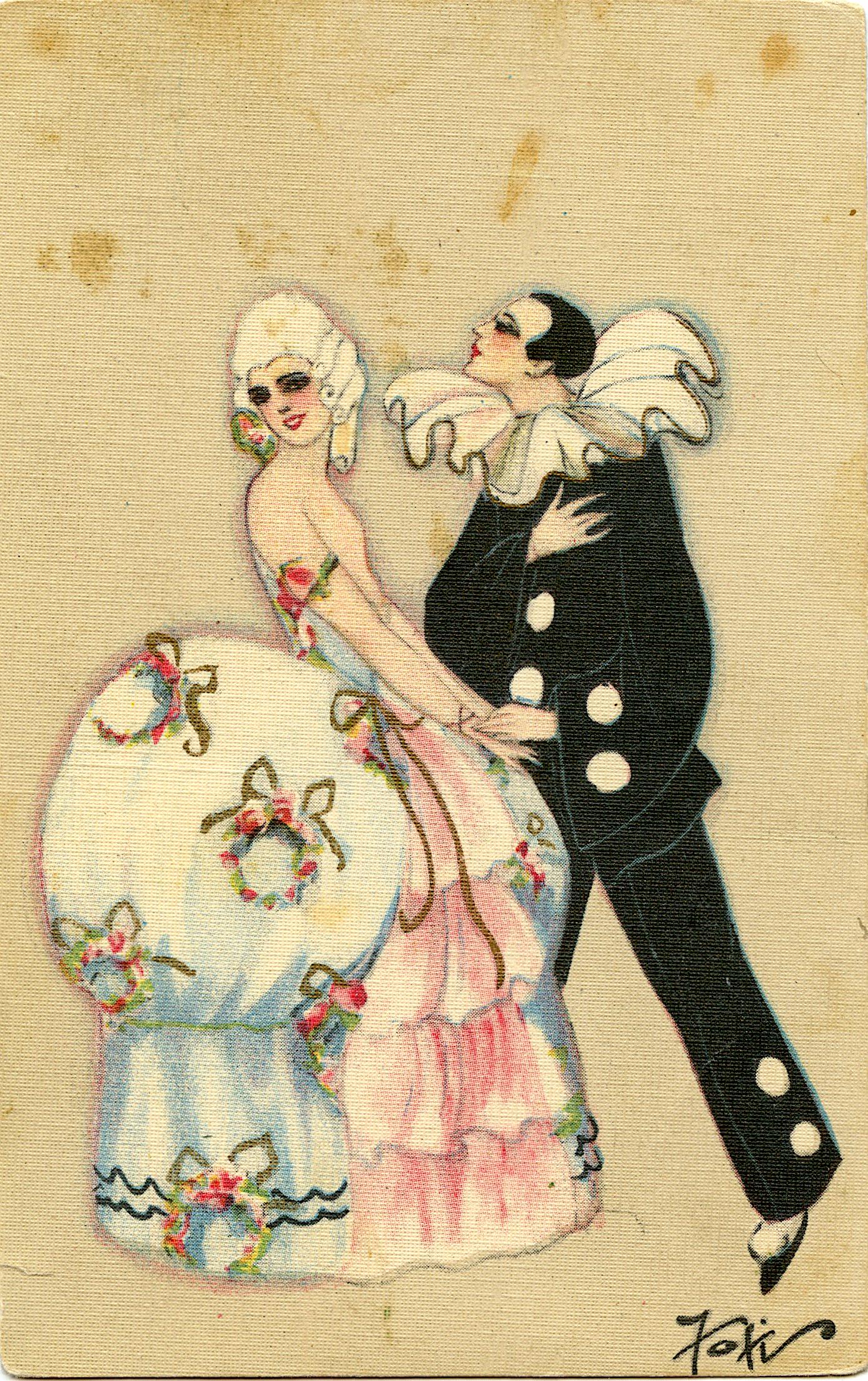 Antique Rare Postcard Art Deco Clown: The dimensions are Approx. 5.5"x 3.5" (small variances can occur). This lot is located in Boca Raton, Fl and its shipment will be made directly by Artelisted. Shipping insurance is the responsibility 