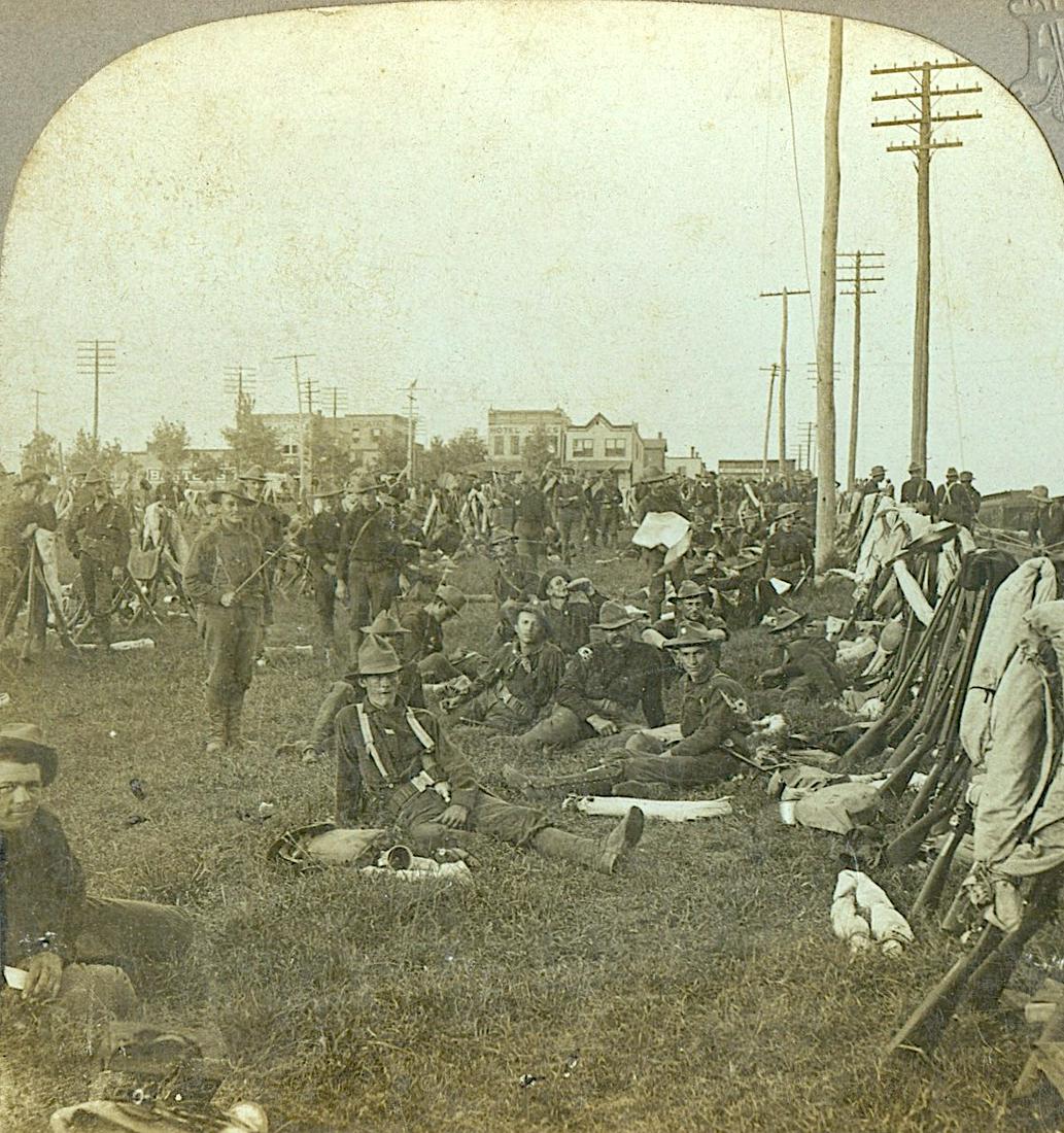 Antique Real Photo Stereoview Spanish American War: This is a low reserve auction including many museum quality Americana real photo stereoviews originals from the epoch (period between 1850s to 1930s). Their provenance is from a top collector (during 