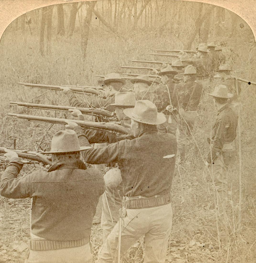 Antique Real Photo Stereoview Spanish American War: This is a low reserve auction including many museum quality Americana real photo stereoviews originals from the epoch (period between 1850s to 1930s). Their provenance is from a top collector (during 
