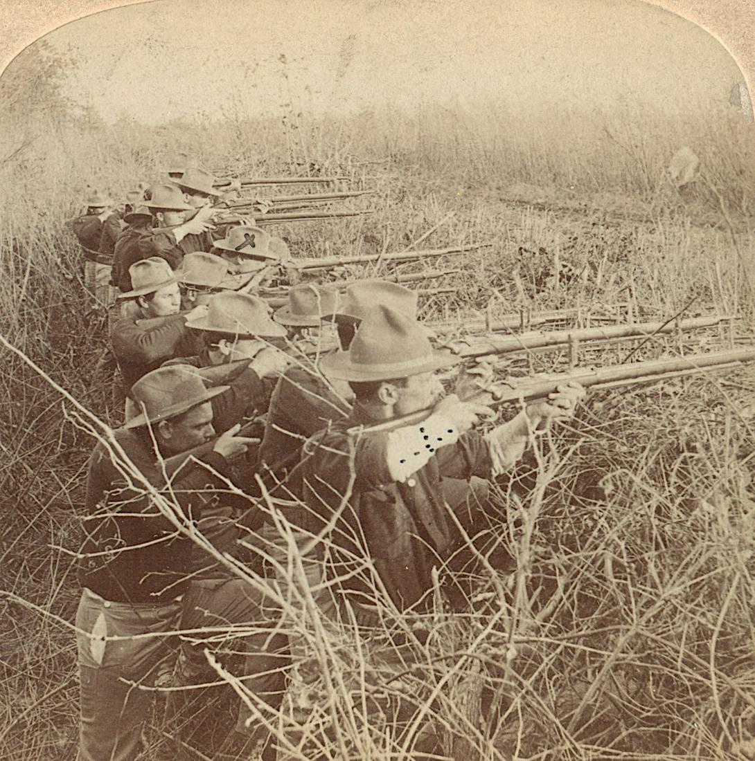 Antique Real Photo Stereoview Spanish American War: This is a low reserve auction including many museum quality Americana real photo stereoviews originals from the epoch (period between 1850s to 1930s). Their provenance is from a top collector (during 