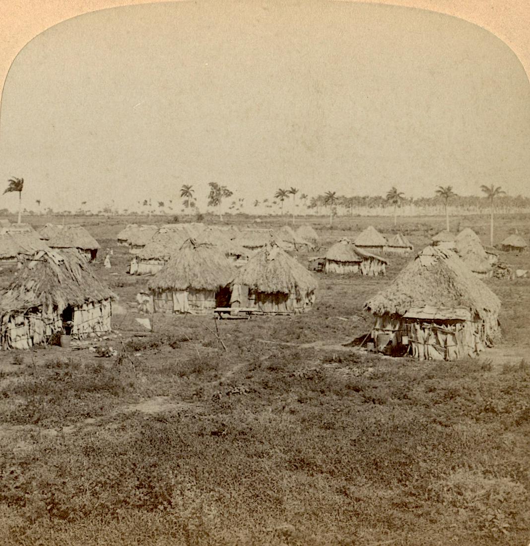 Antique Real Photo Stereoview Village in Cuba: This is a low reserve auction including many museum quality Americana real photo stereoviews originals from the epoch (period between 1850s to 1930s). Their provenance is from a top collector (during 